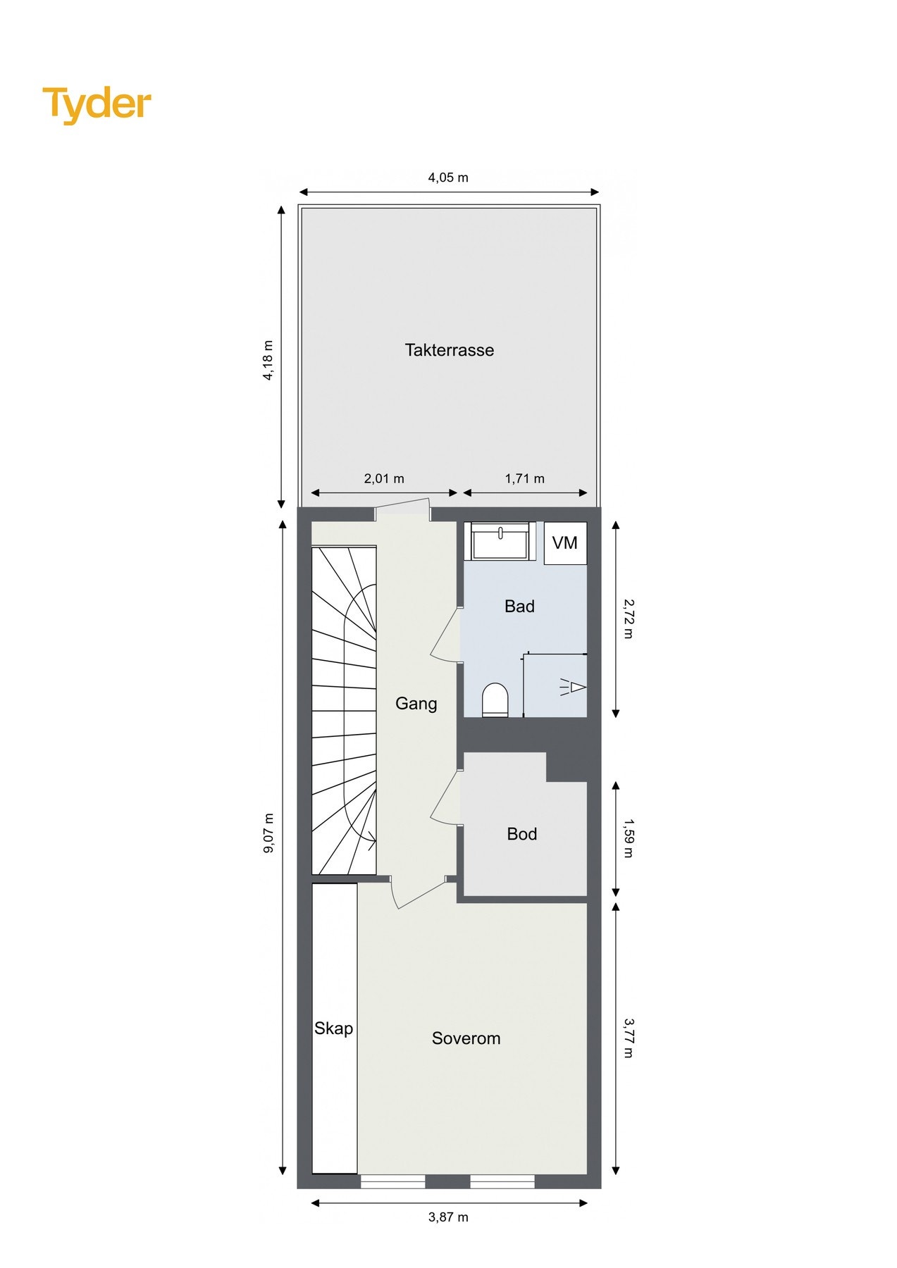Oppmålt plantegning. Galleribilde