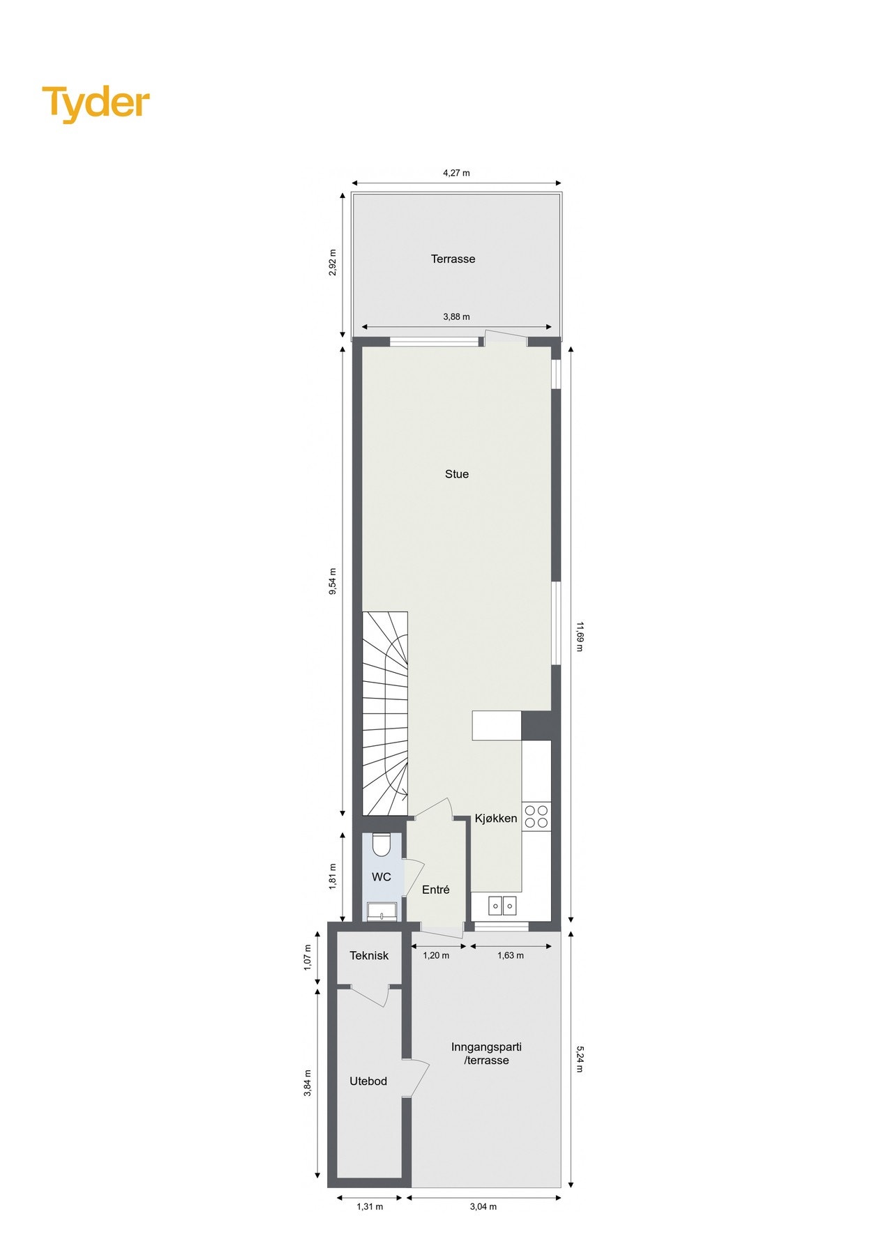 Oppmålt plantegning. Galleribilde