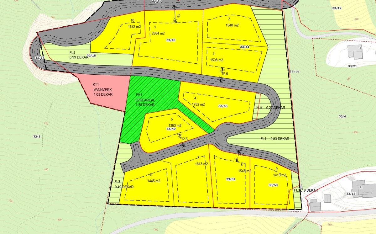 Utsnitt fra reguleringskartet Galleribilde