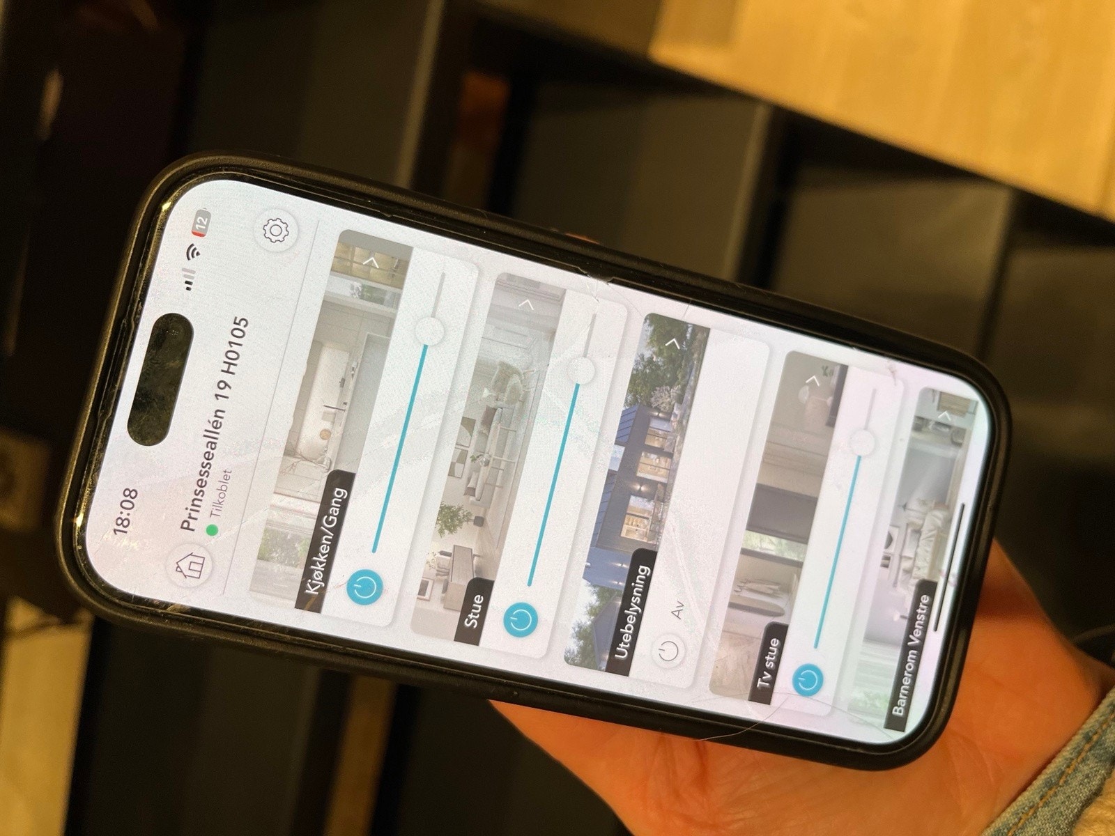 All lysstyring er digital og kan styres med app. Galleribilde