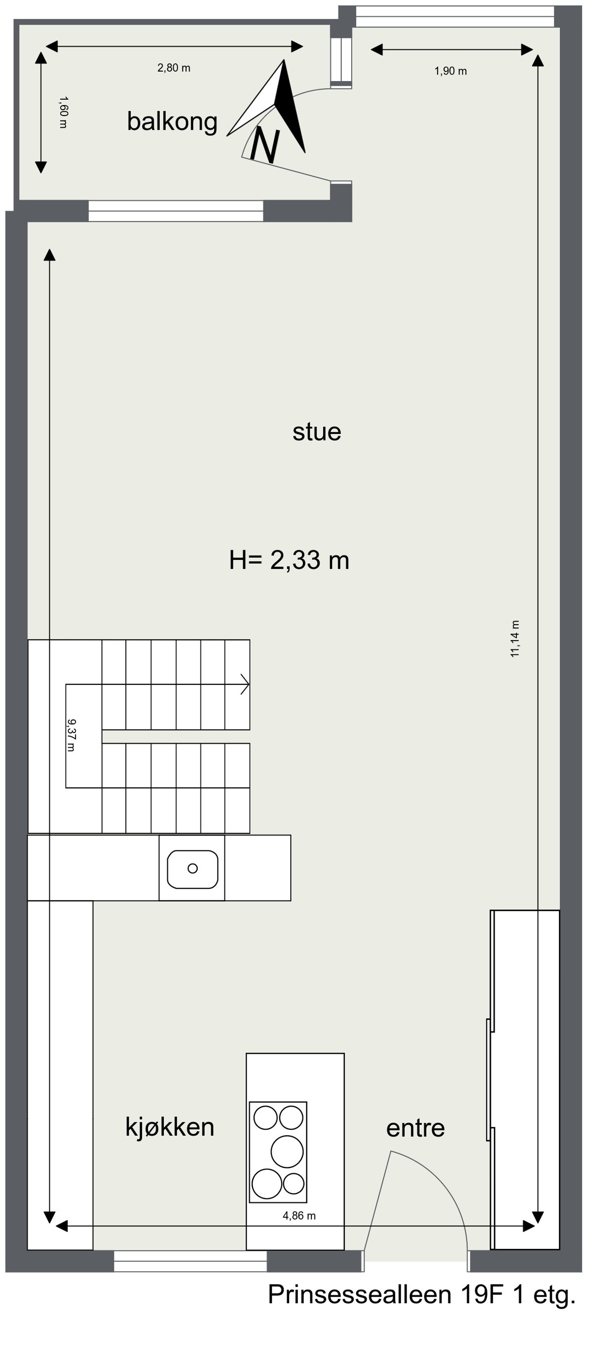 Leiighetens første plan består av: Stort oppholdsrom med vinterhage, utgang til balkong, lekkert kjøkken og åpen entre. Galleribilde