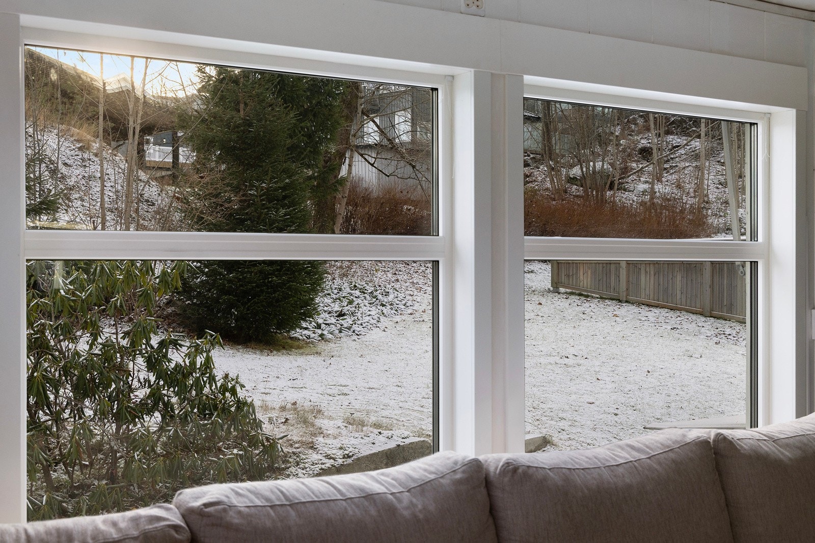 Utsikt fra sofakroken. Galleribilde