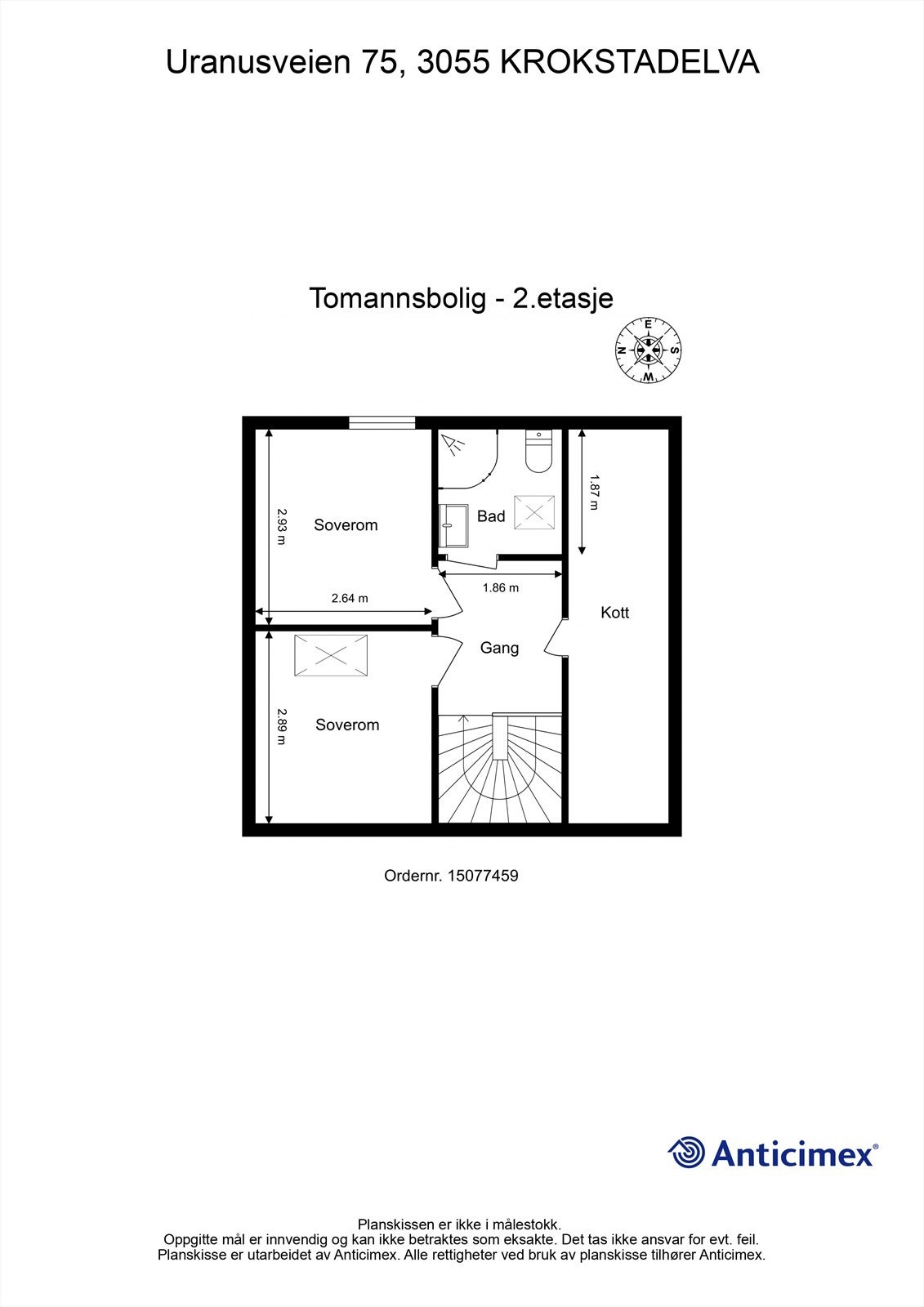 Plantegning 2. etasje Galleribilde