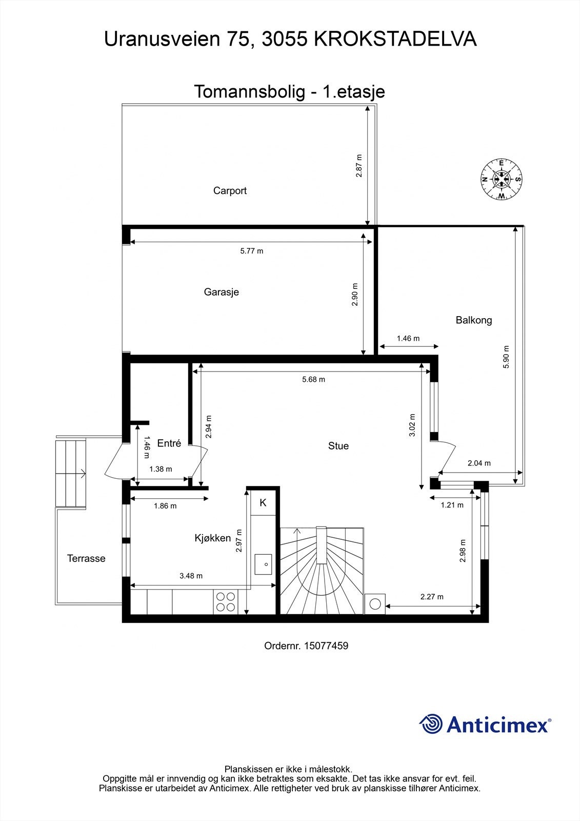 Plantegning 1. etasje Galleribilde