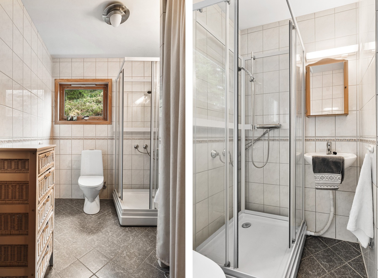 Varmekabler i gulvet gir ekstra komfort, og løsningen er praktisk og lettstelt. Galleribilde