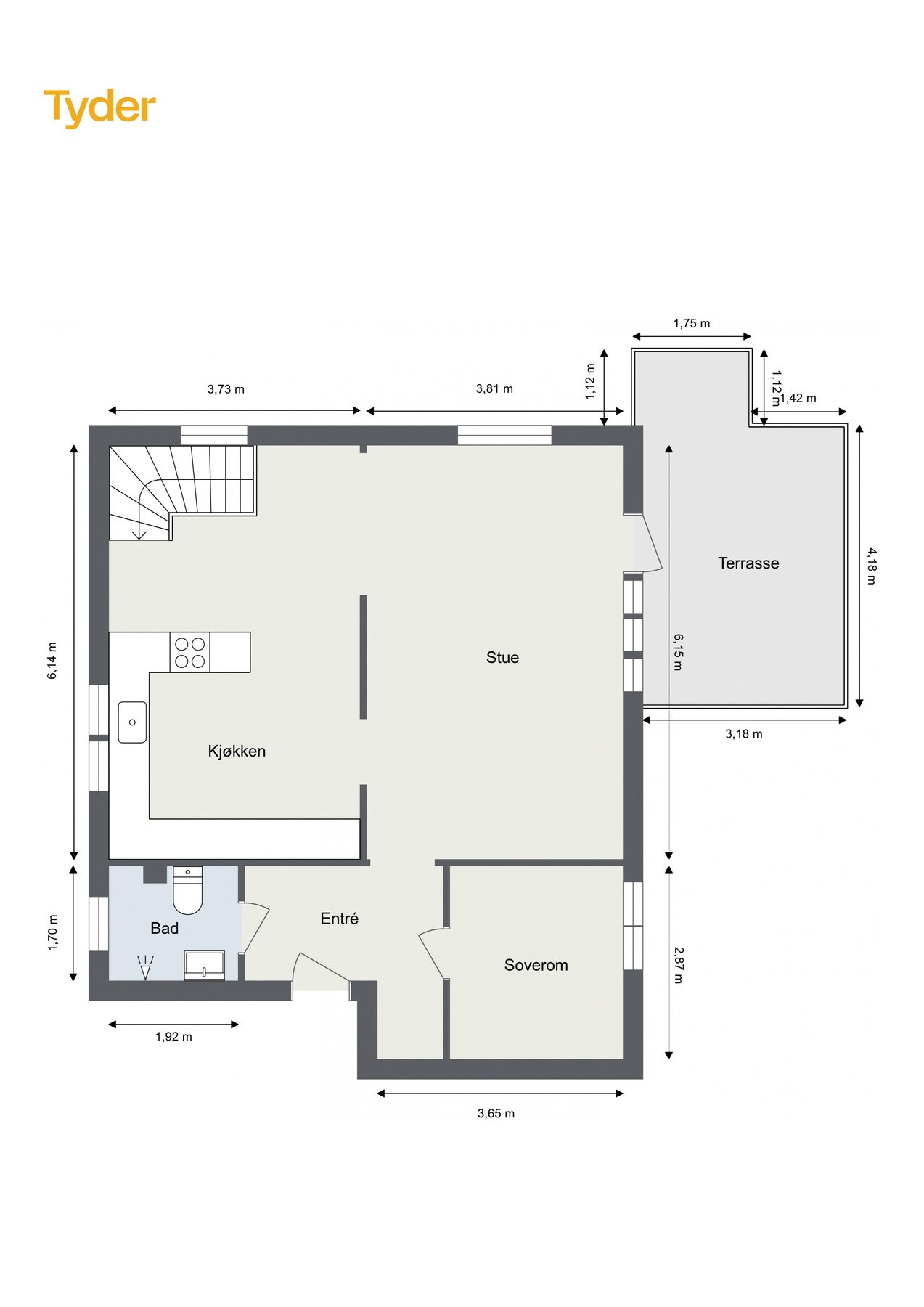 Plantegning 1. etg. Galleribilde