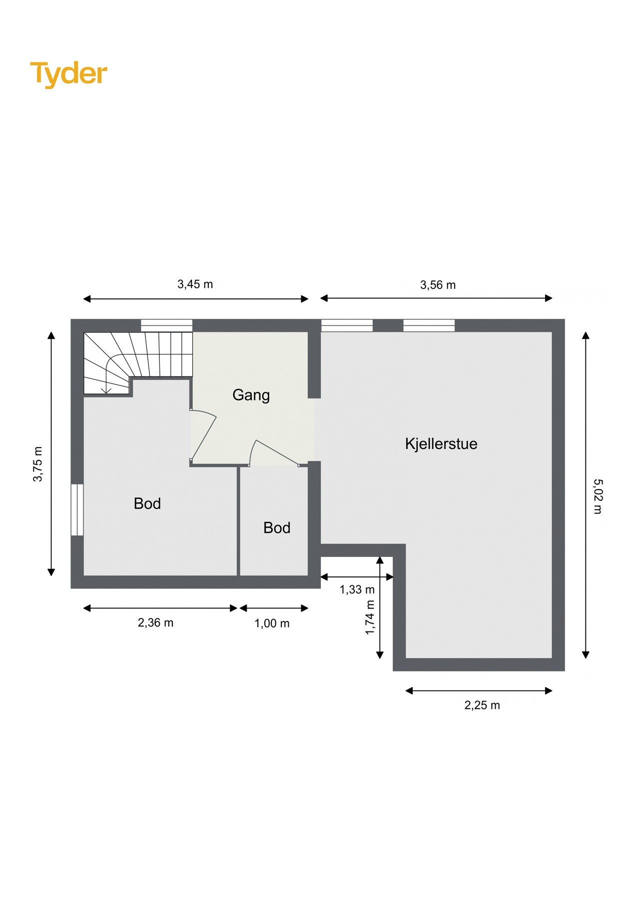 Plantegning U. etg. Galleribilde