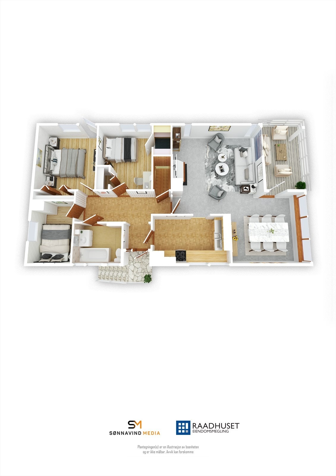 3D Plantegning | 1. Etasje Galleribilde