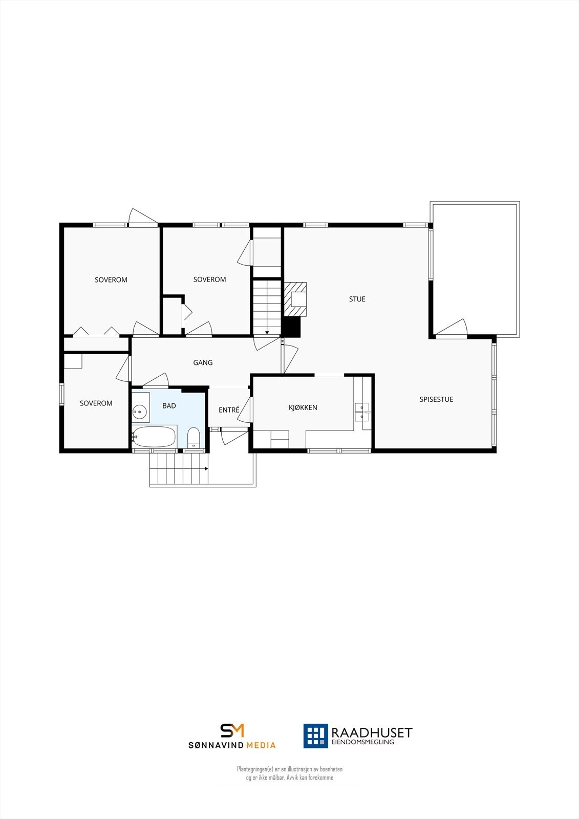 2D Plantegning | 1. Etasje Galleribilde