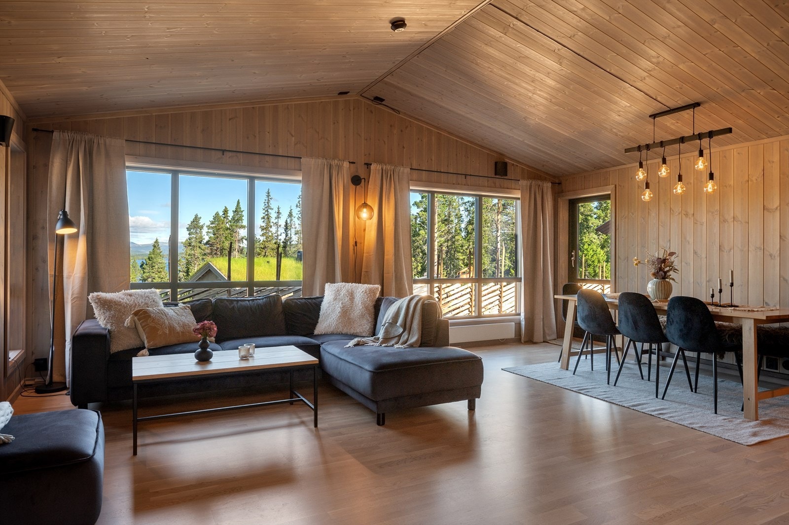 De store vinduene gir både et pent utseende og rikelig med belysning. Galleribilde