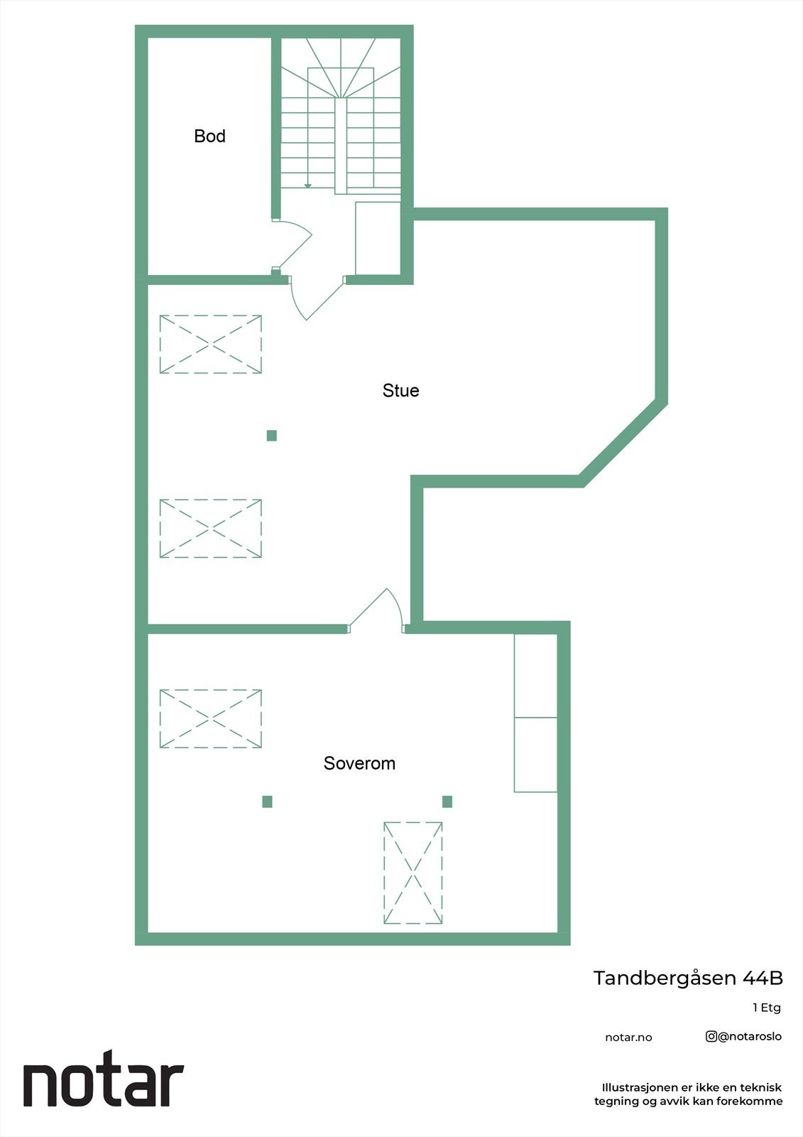 Plantegning loftetasje Galleribilde