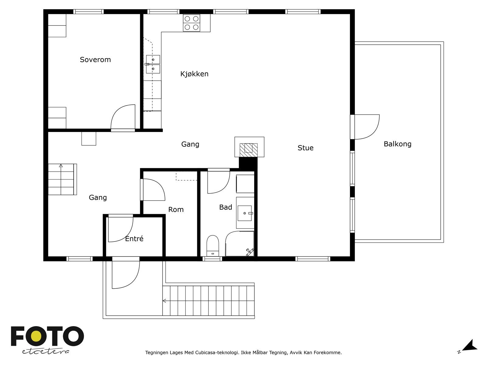 Veiledende plantegning 2. etasje - Ikke målbar Galleribilde