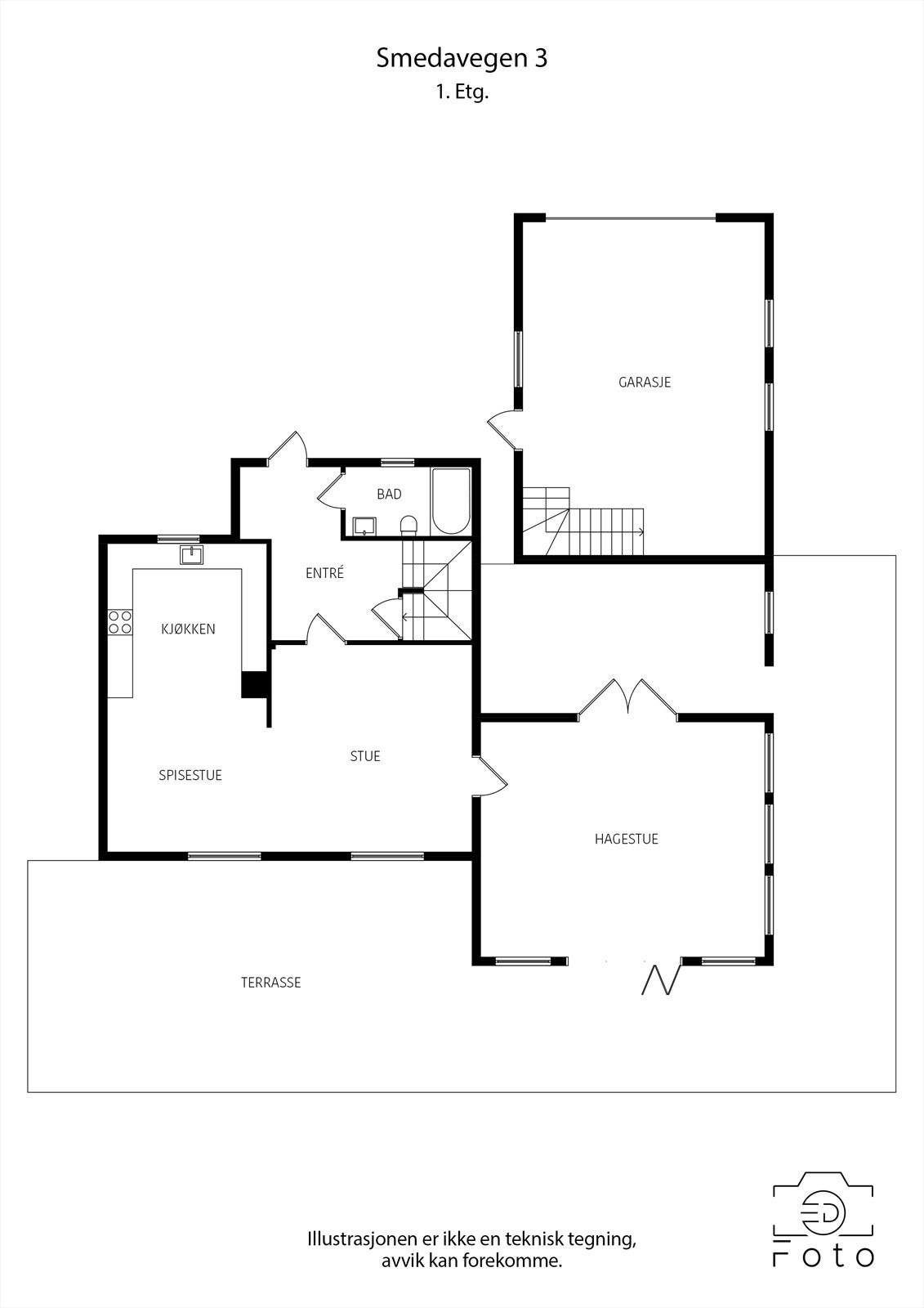 Plantegning 1. etasje. Galleribilde