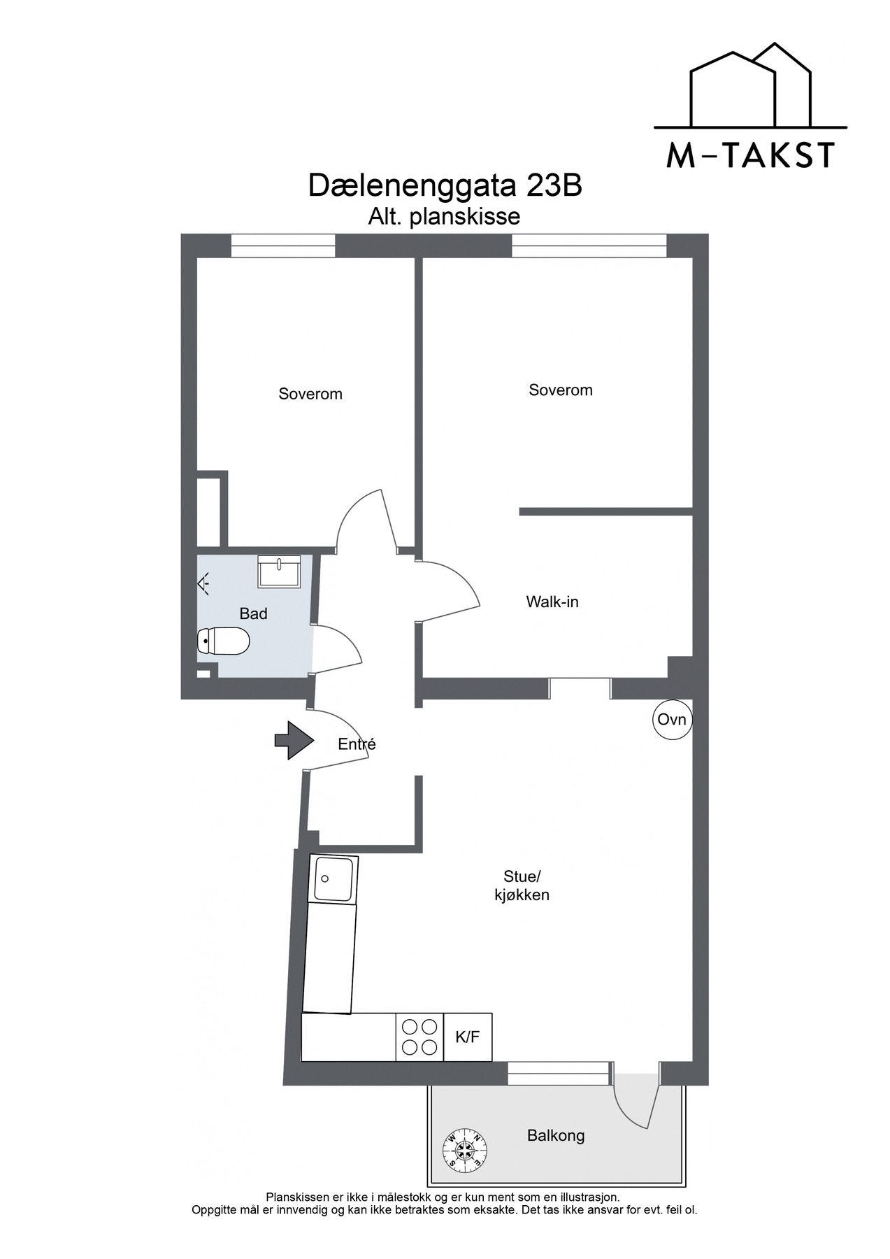 Alternativ planløsning (Det er ikke undersøkt om dette er teknisk gjennomførbart) Galleribilde