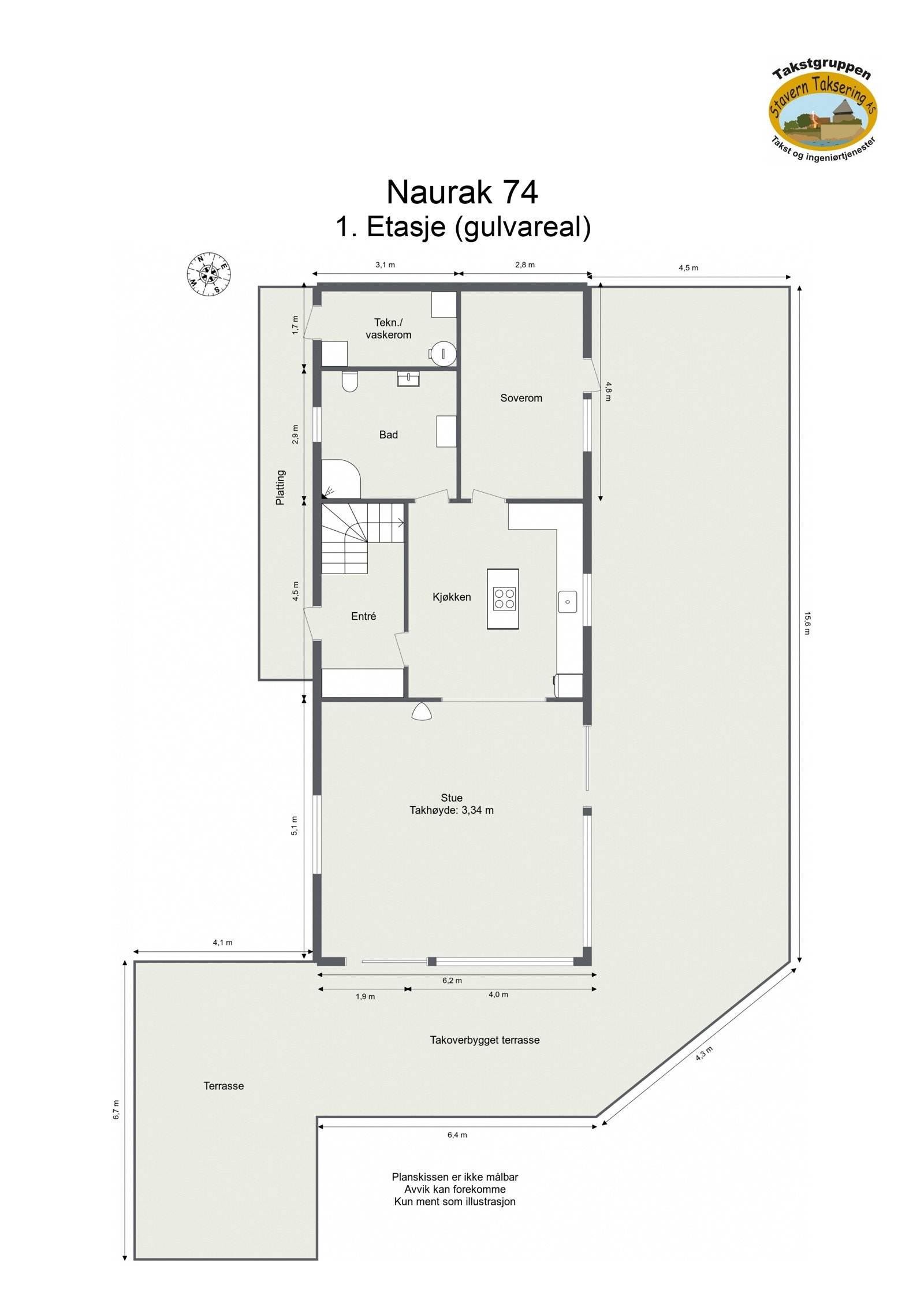 Plantegning 1.etg. Galleribilde