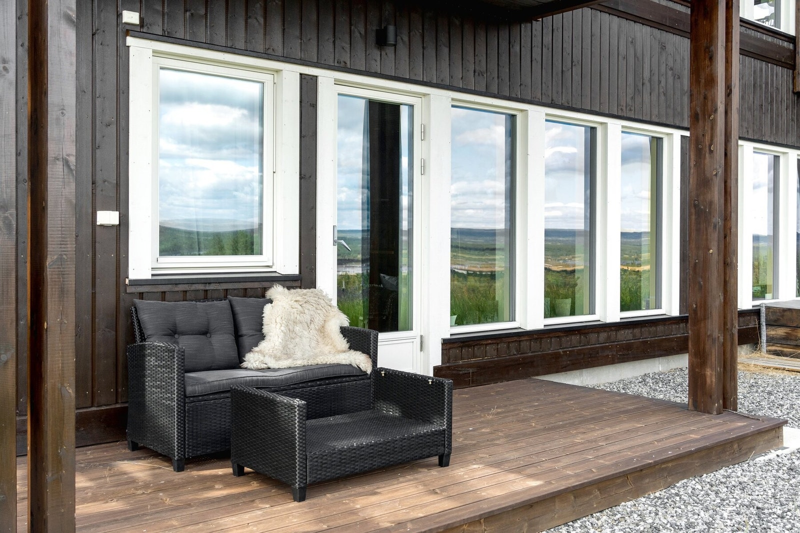 Herlig terrasse med fin utsikt. Galleribilde