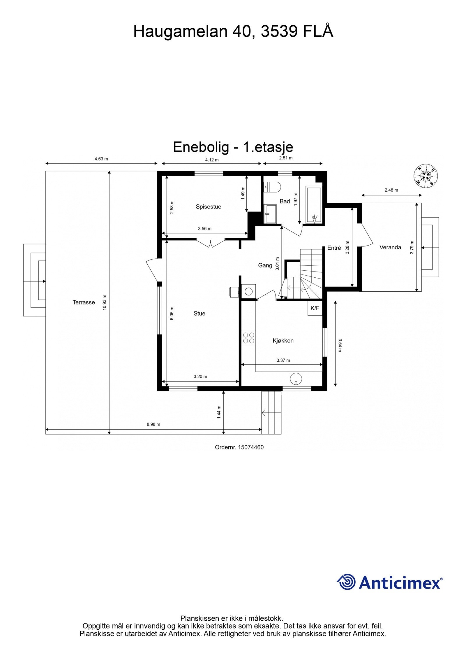 Plantegning 1. etasje Galleribilde