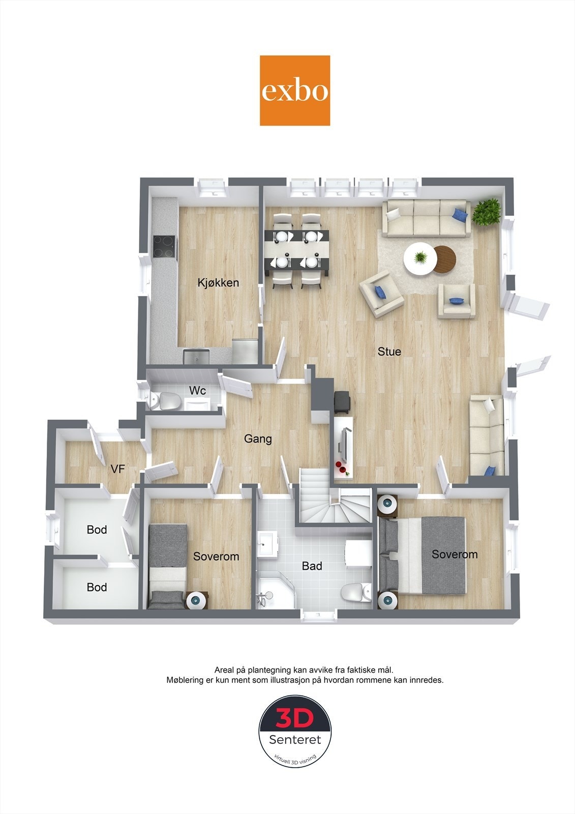 Plantegning 1. etasje Galleribilde