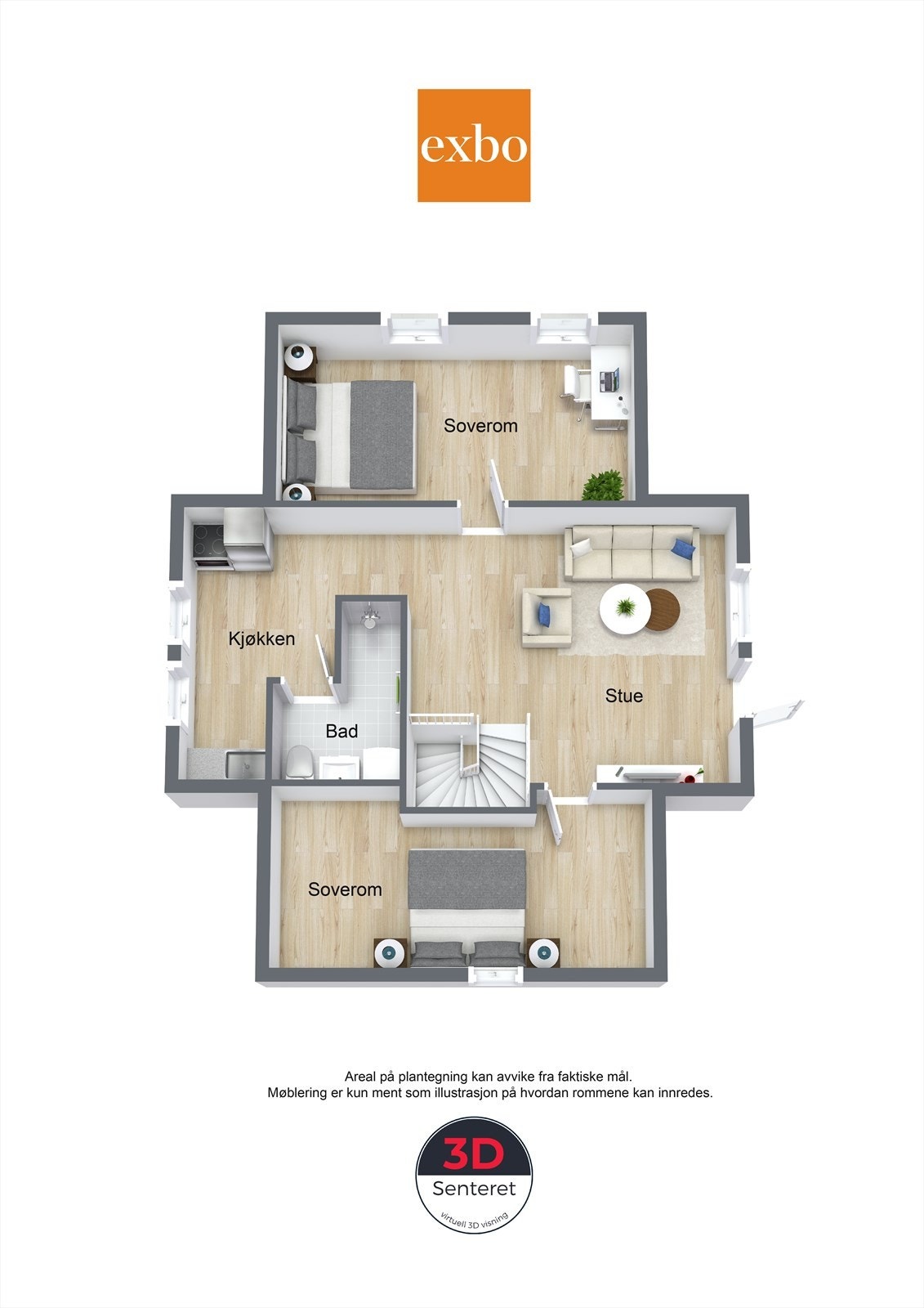 Plantegning loftsetasje. Galleribilde