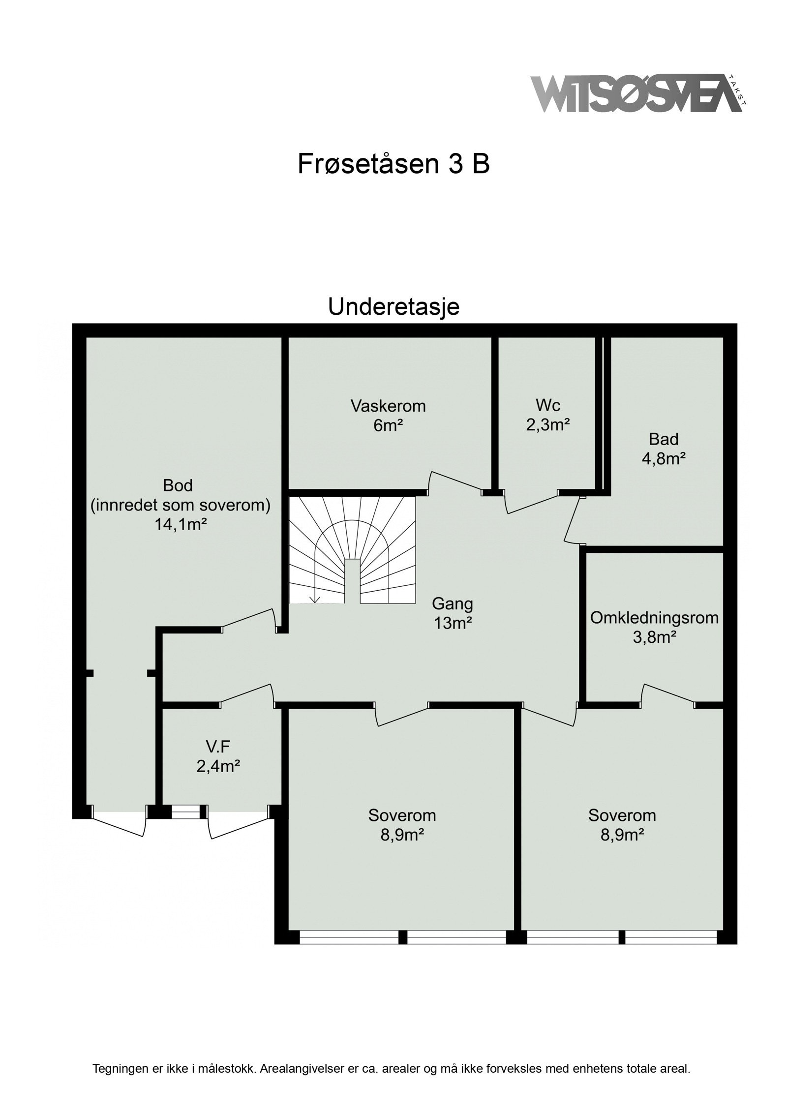 Planskisse underetasje. Galleribilde