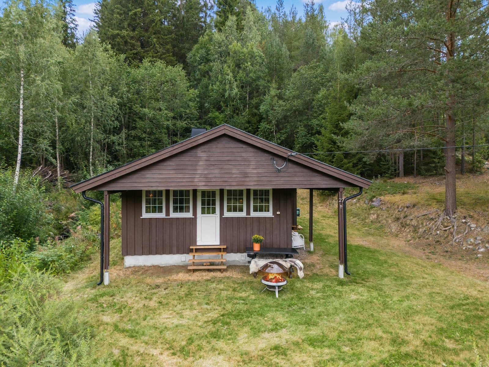 Hytta er over én etasje, bygd i 1978. Galleribilde