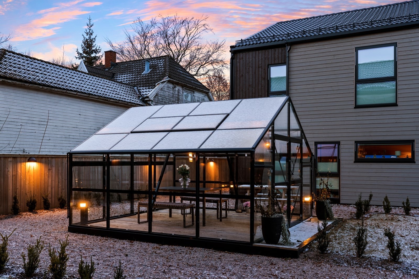 Her er det blant annet et felles drivhus til stor glede for beboerne Galleribilde