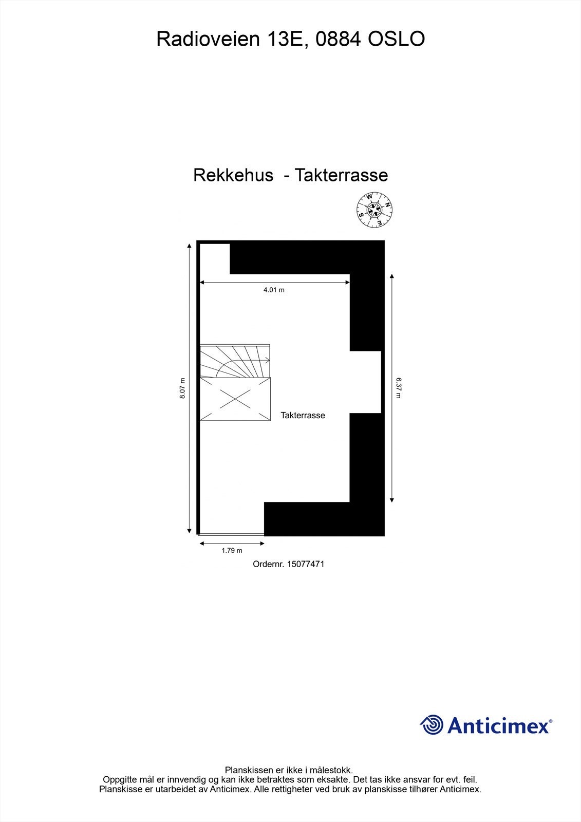 Plantegning - Takterrasse Galleribilde
