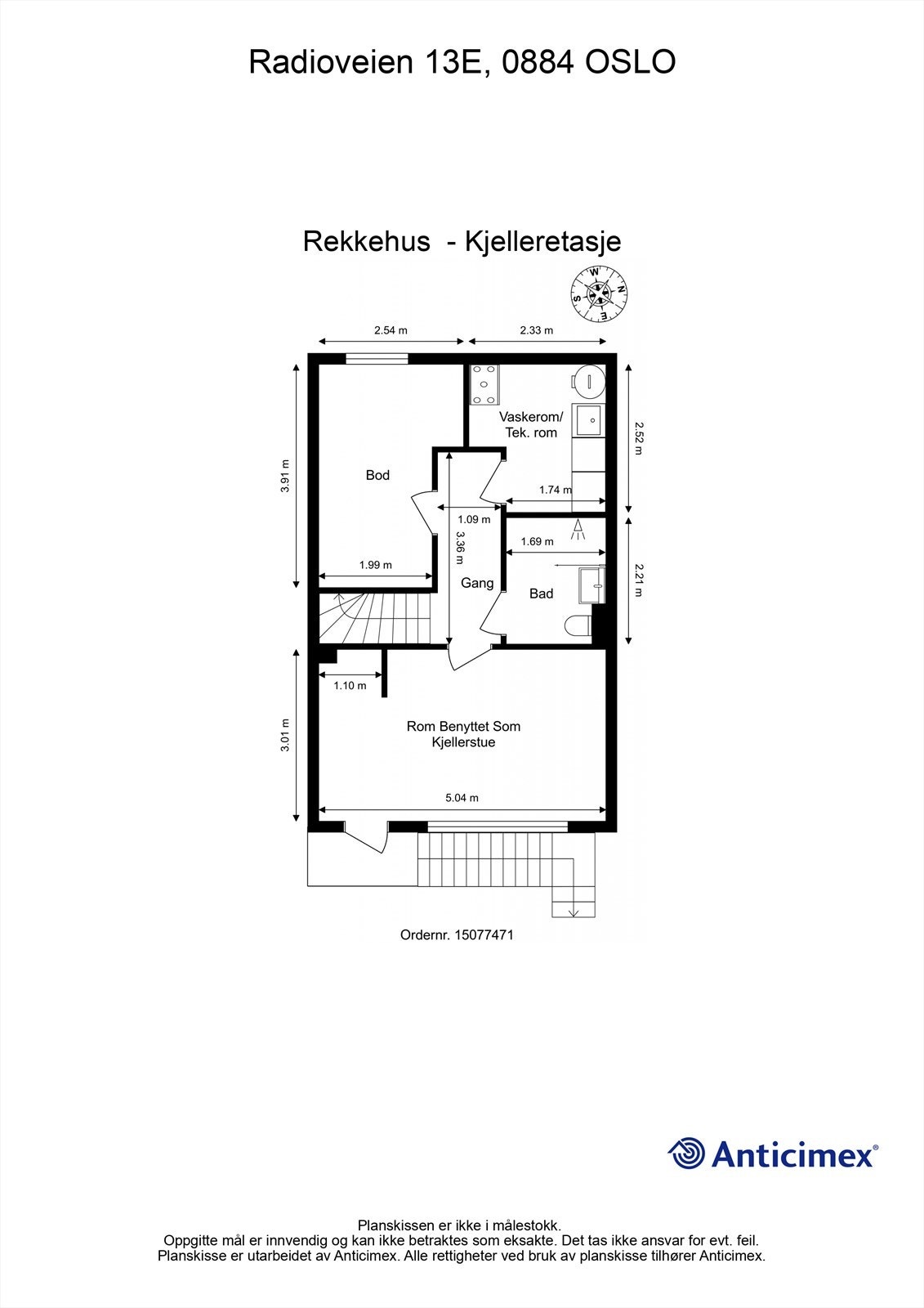 Plantegning - Kjelleretasje Galleribilde