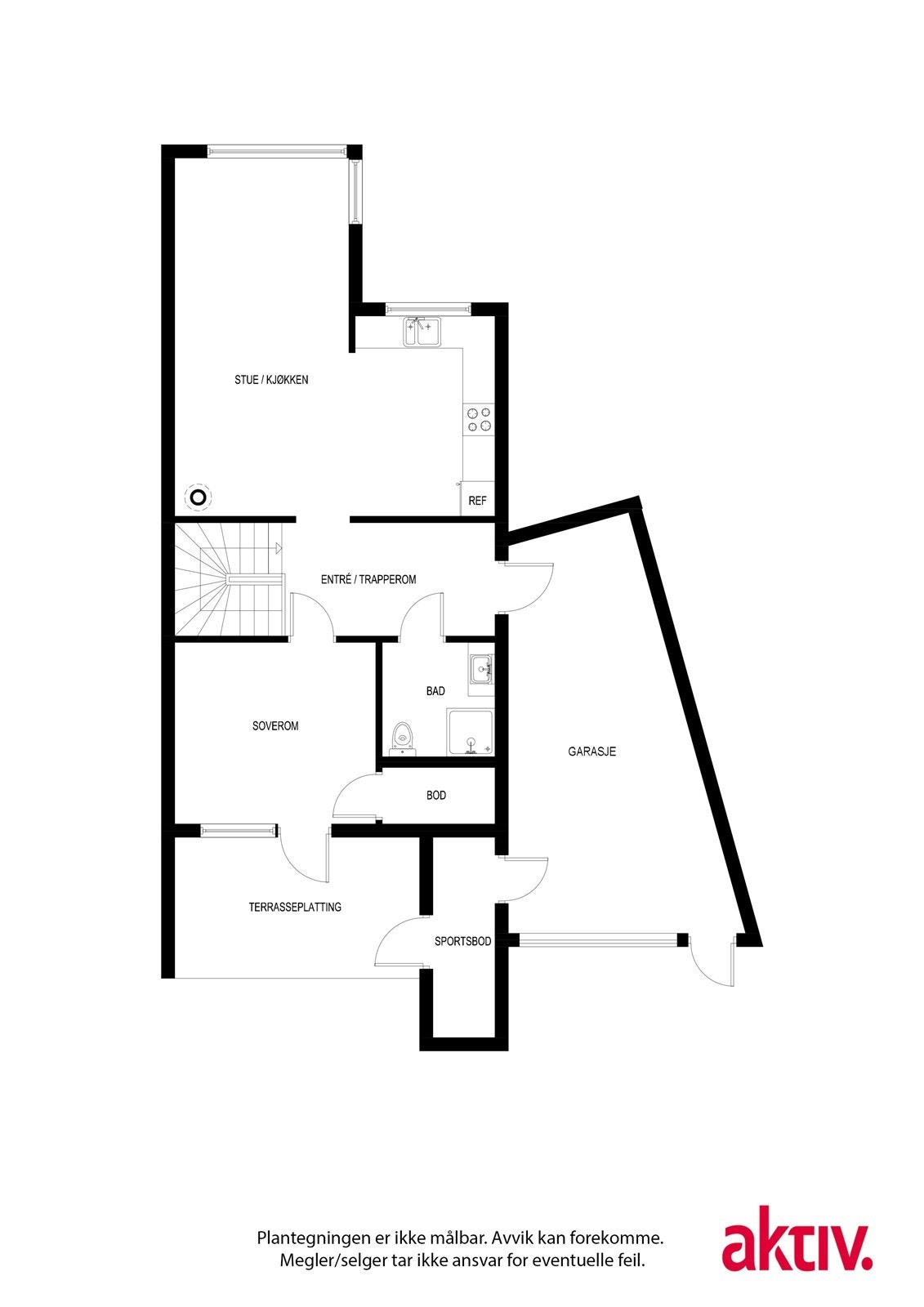 Plantegning 1.etg. Galleribilde
