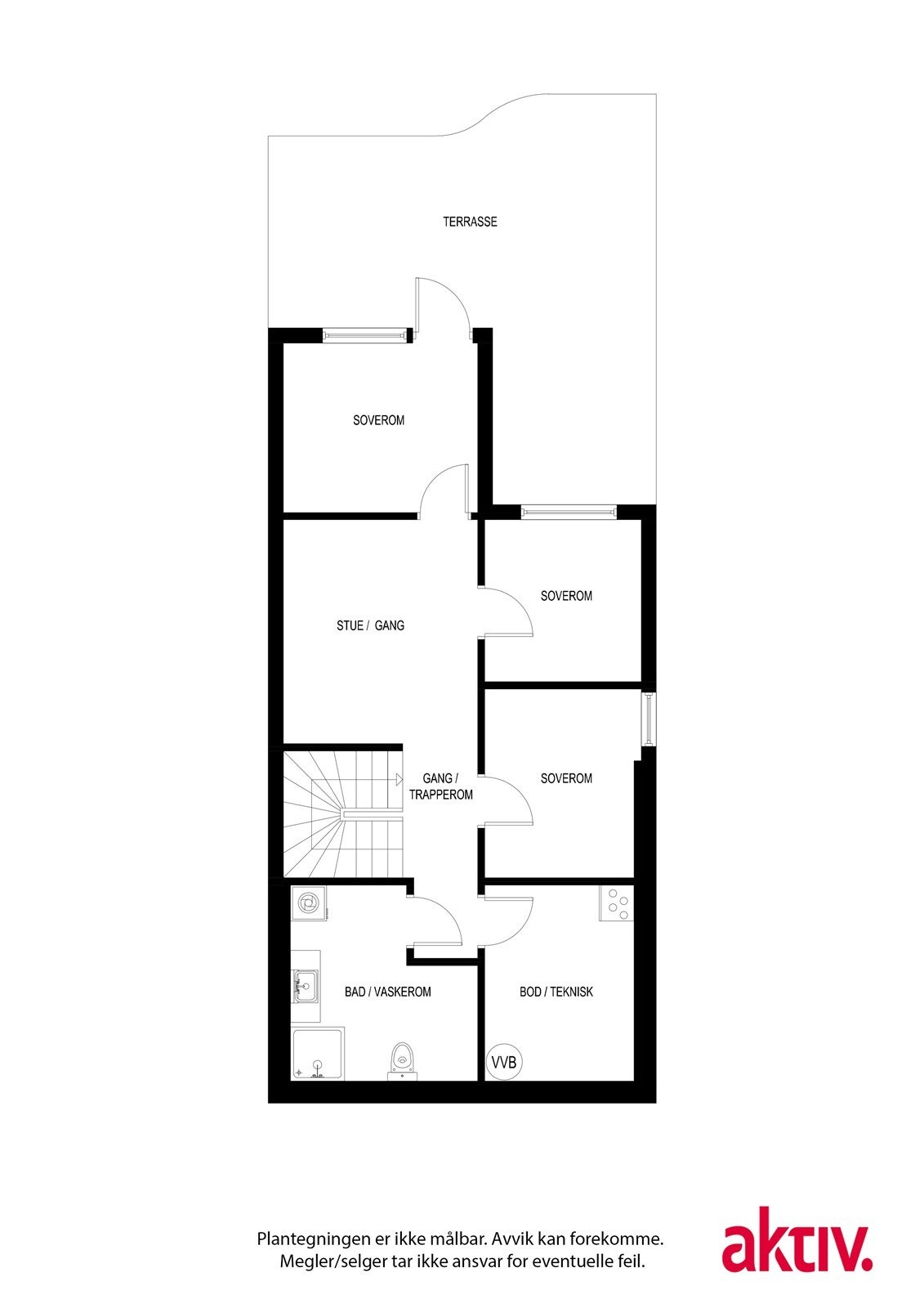 Plantegning u.etg. Galleribilde