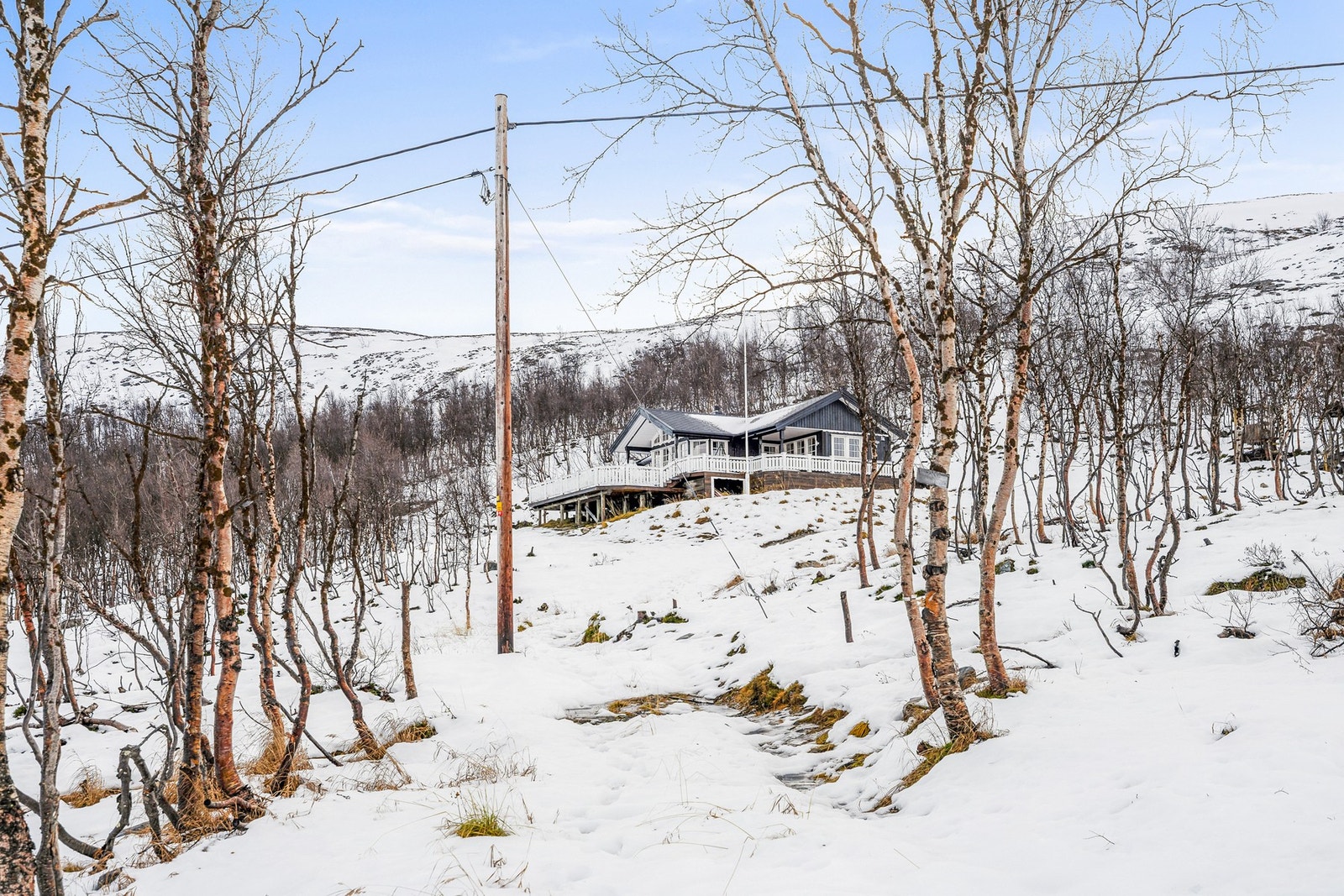 Her er det umiddelbar nærhet til fjellet som byr på variert terreng for turer både sommer og vinter. Galleribilde