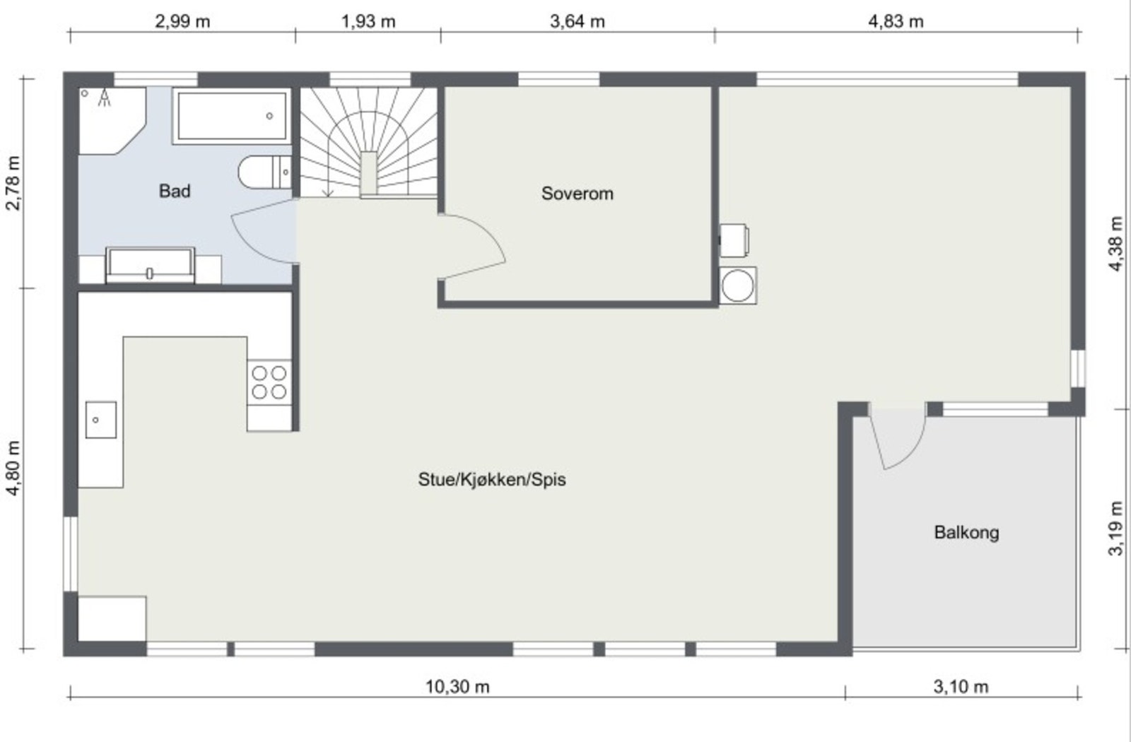 Plantegning 2. etasje. Galleribilde