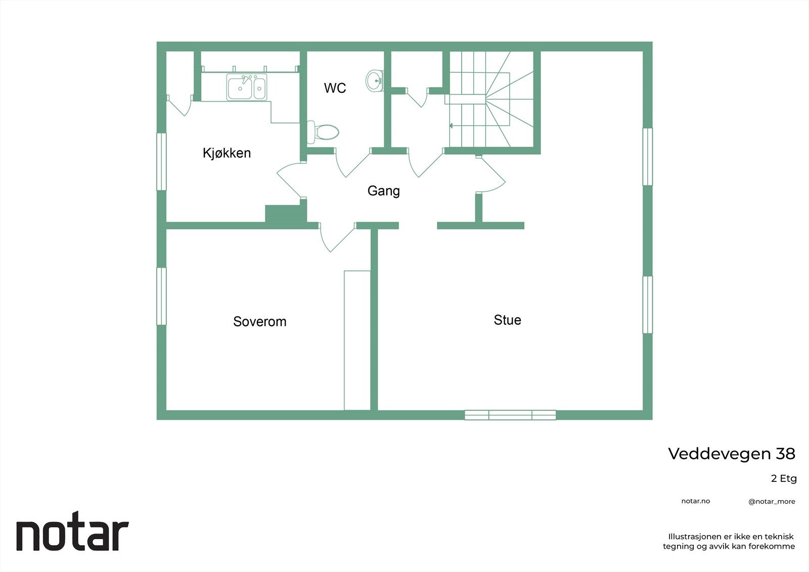 Plantegning loft Galleribilde