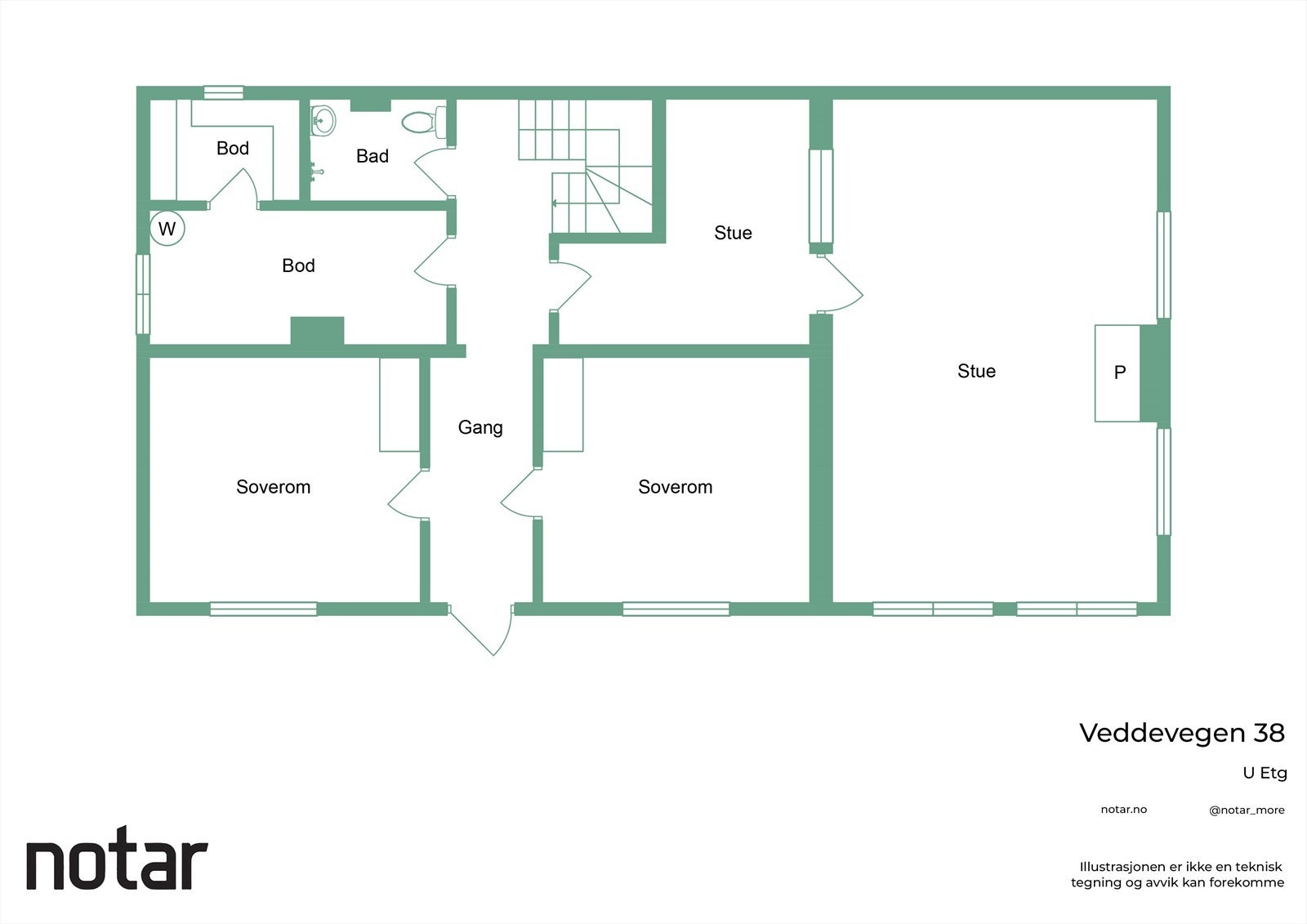 Plantegning underetasje Galleribilde