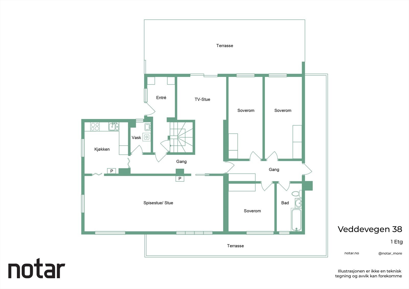 Plantegning hovedetasje Galleribilde