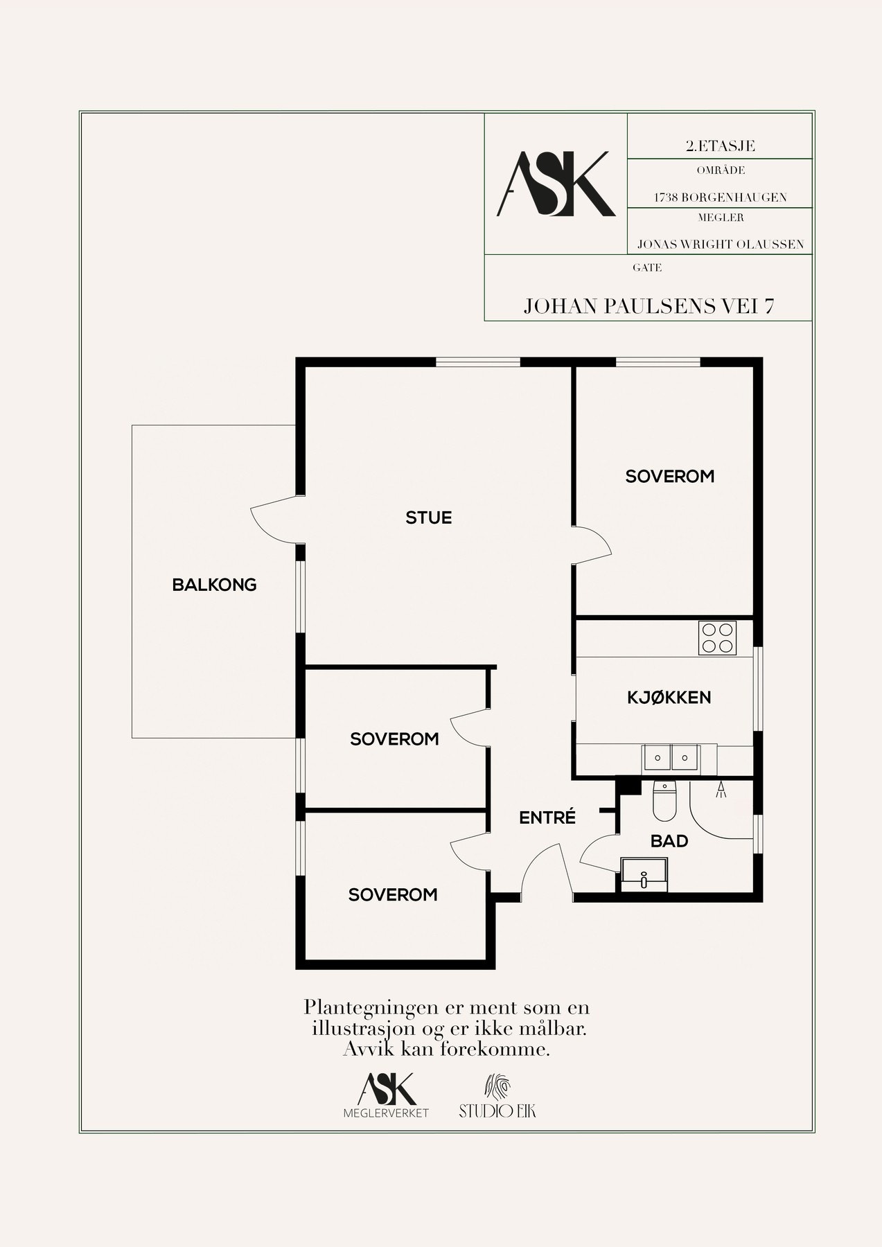Plantegning 2. etasje Galleribilde