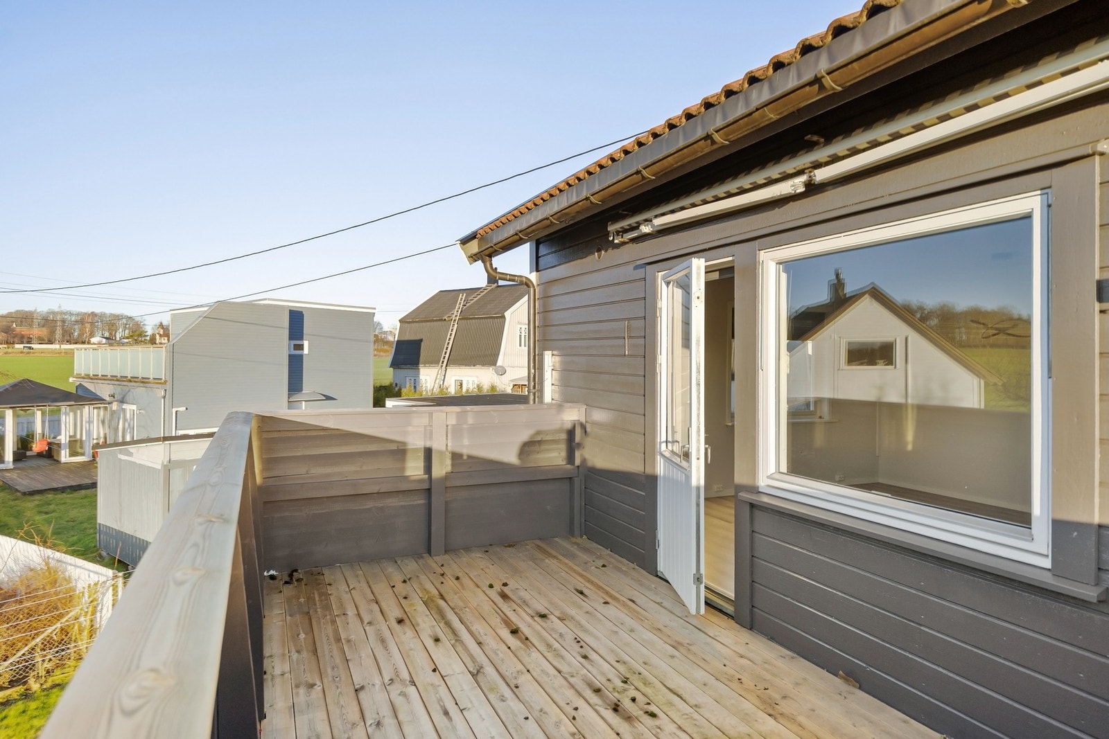 Balkongen er renovert de senere årene. Galleribilde