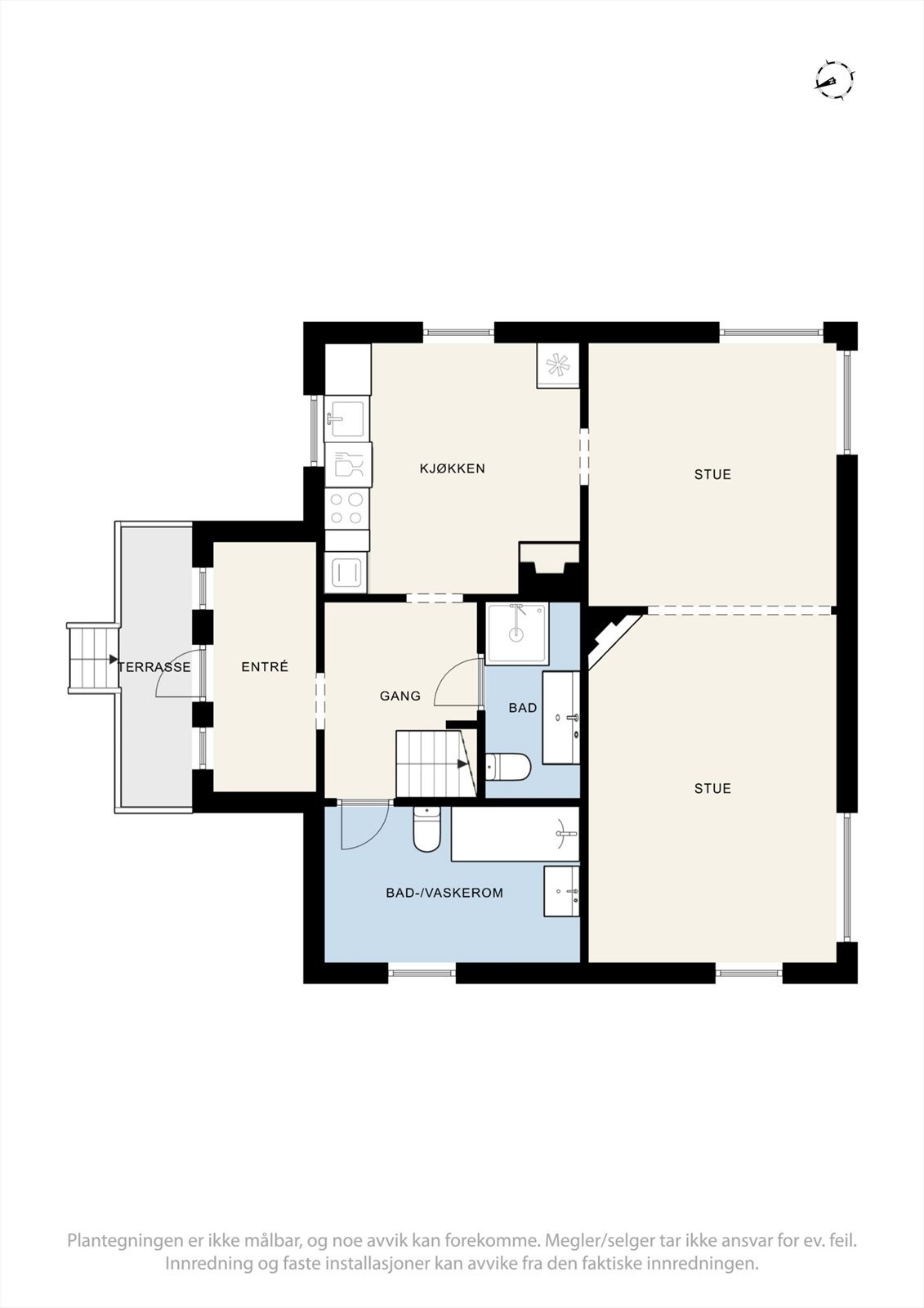 Plantegning, første etasje. Galleribilde