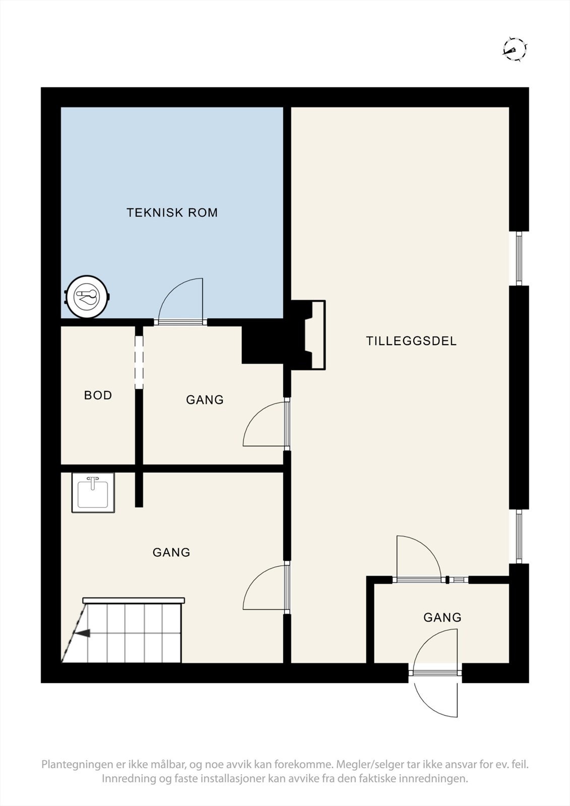 Plantegning, underetasje. Galleribilde