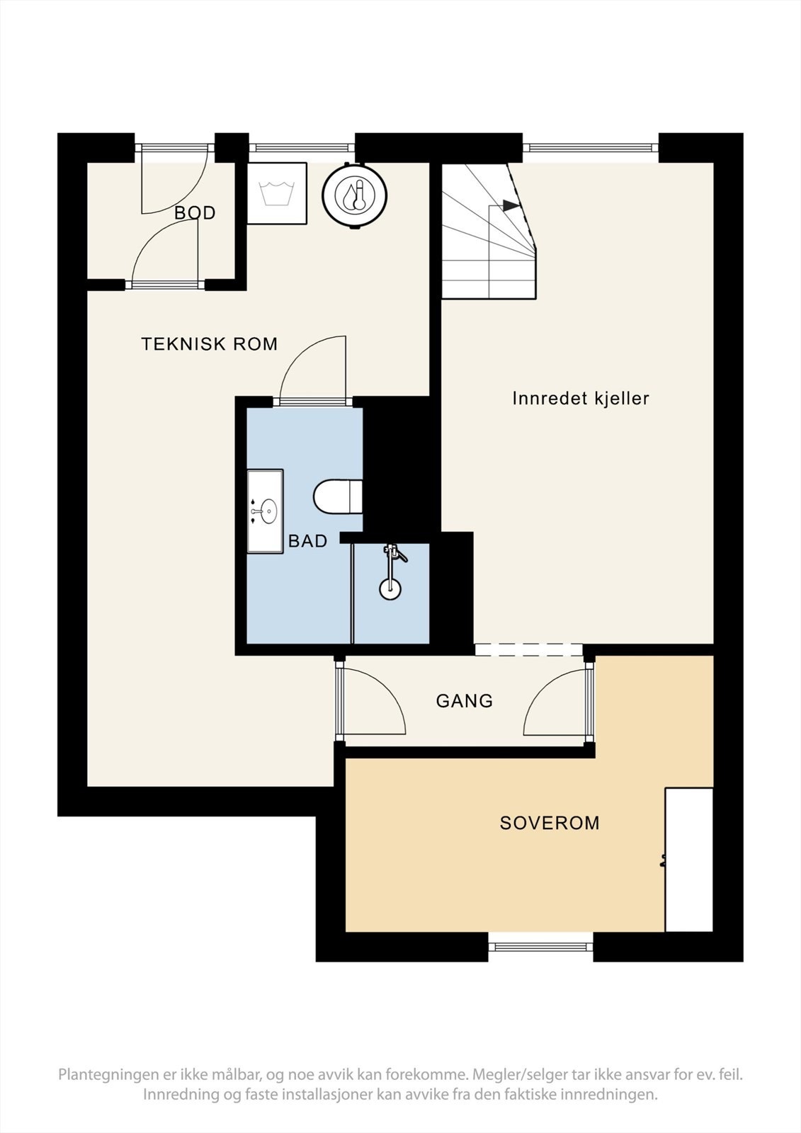 Plantegning underetasje. Galleribilde