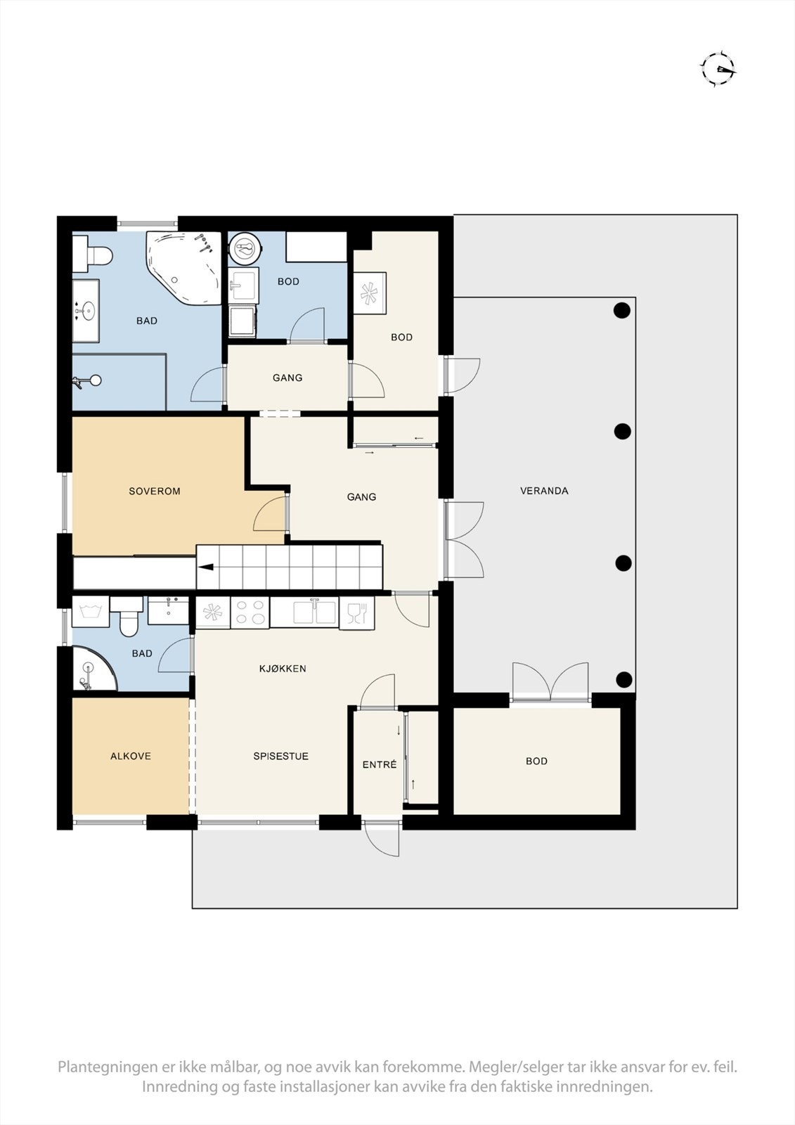 Plantegning 1. etasje Galleribilde
