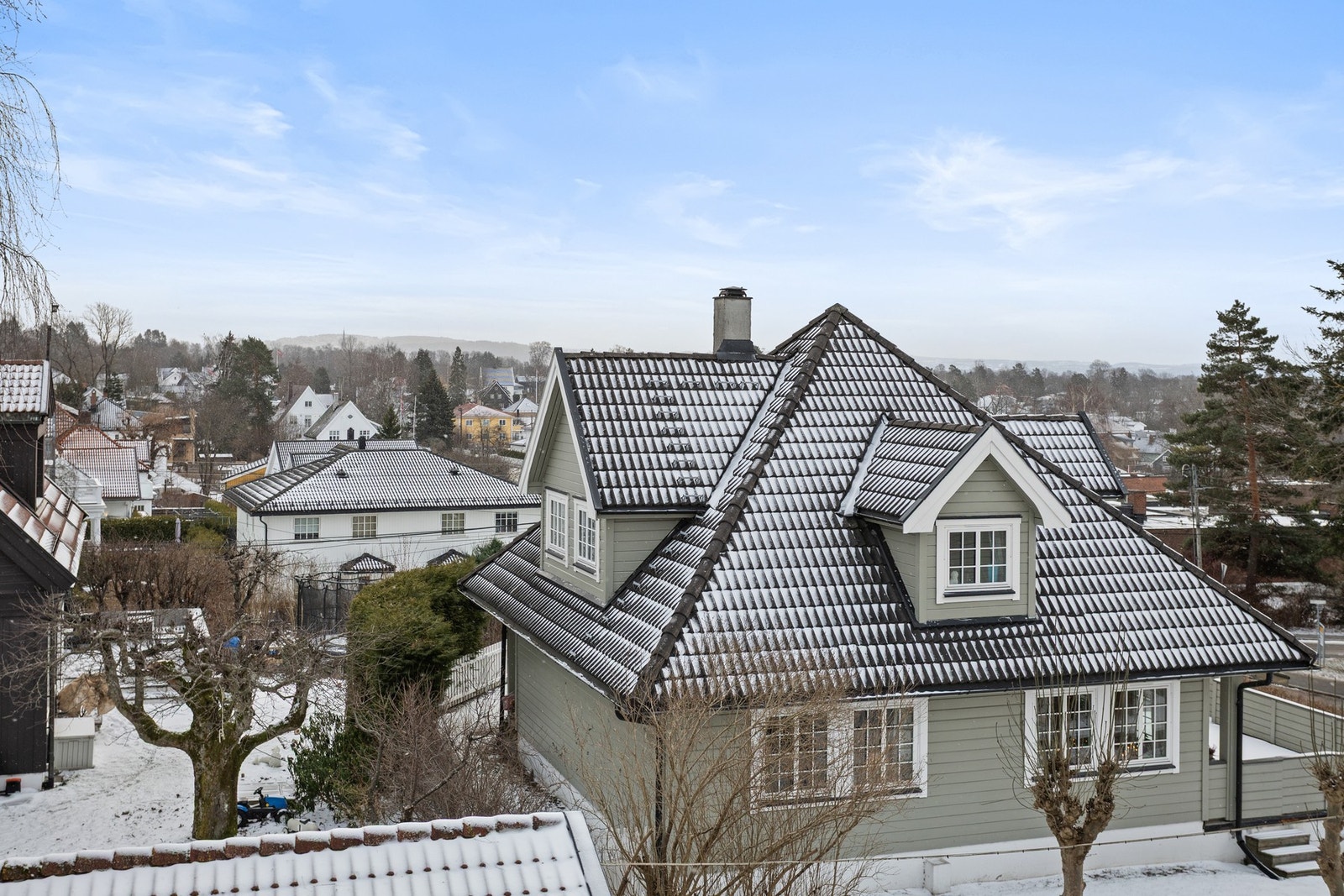 Utsikt fra terrasse. Galleribilde