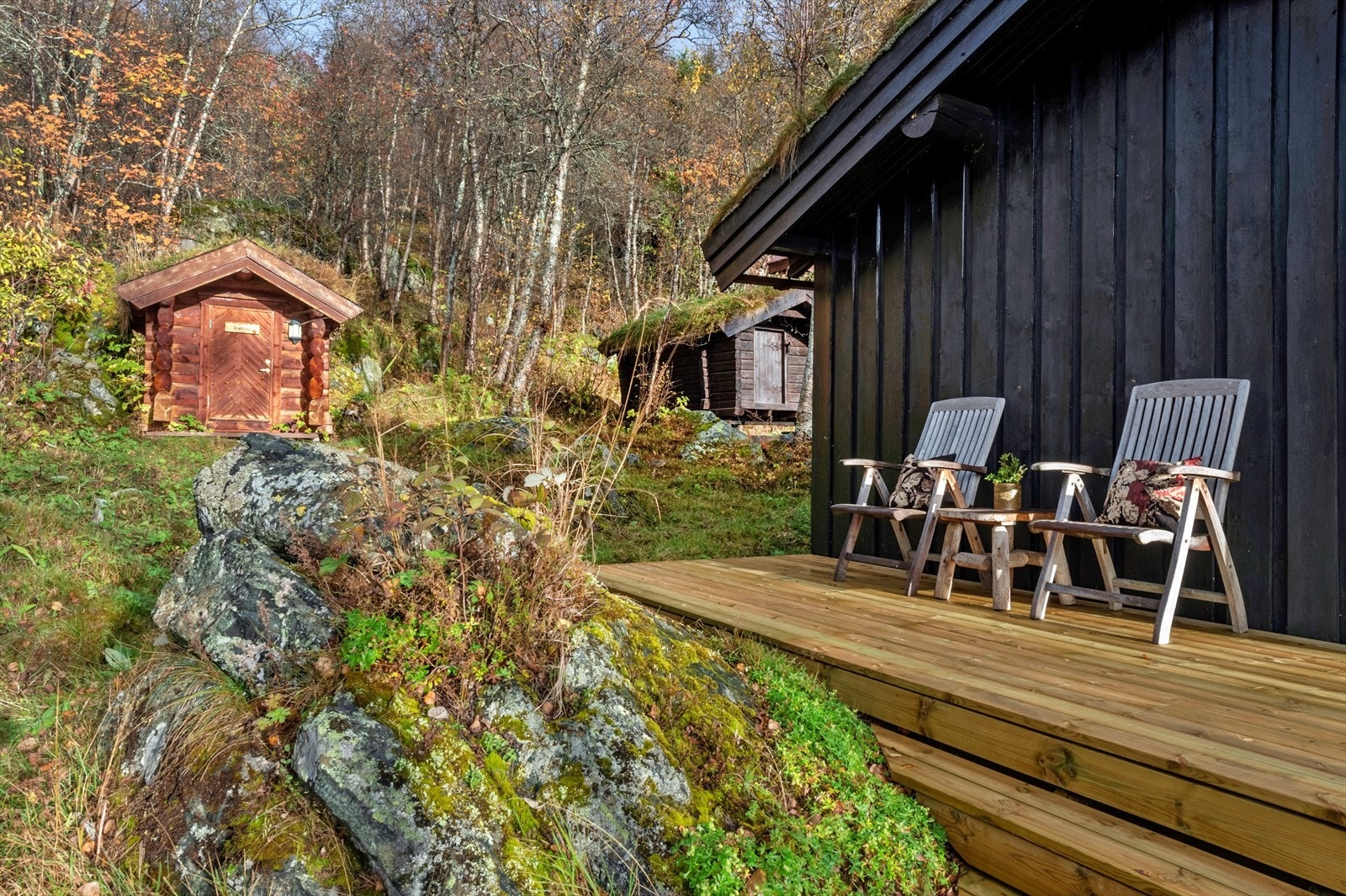 Anneks og toaletthus like ovenfor hytta Galleribilde