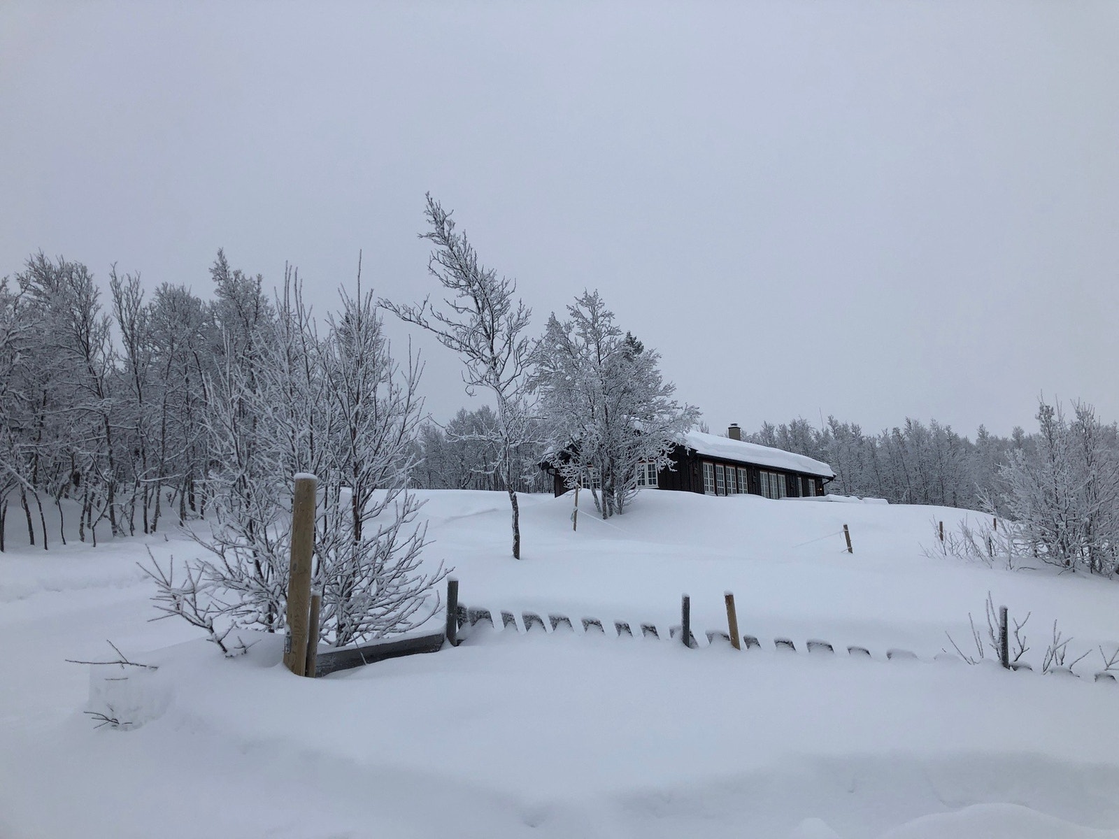 Selgers eget vinterbilde av eiendommen. Galleribilde