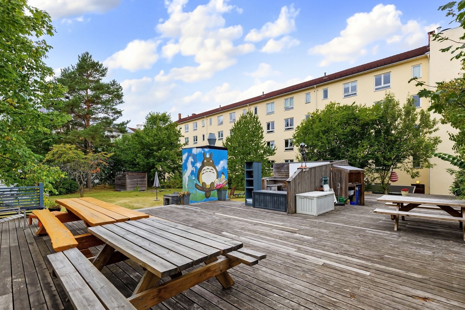 Det er felles utegriller for andelseierne. Galleribilde