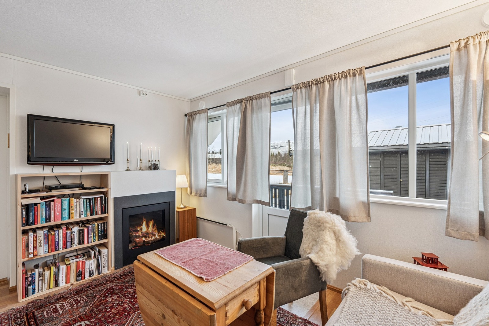 Gasspeisen gir ekstra varme og koselig stemning. Galleribilde