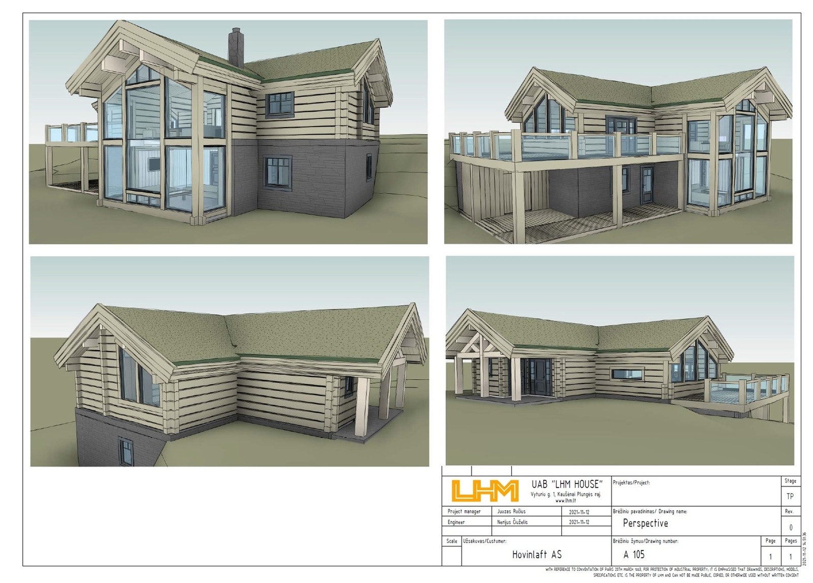 Eksempel på hytte prosjektert på tomt. Galleribilde
