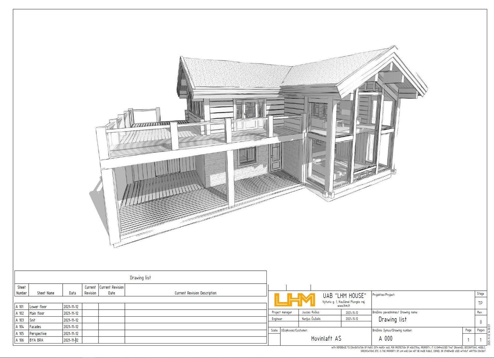 Eksempel på hytte prosjektert på tomt. Galleribilde