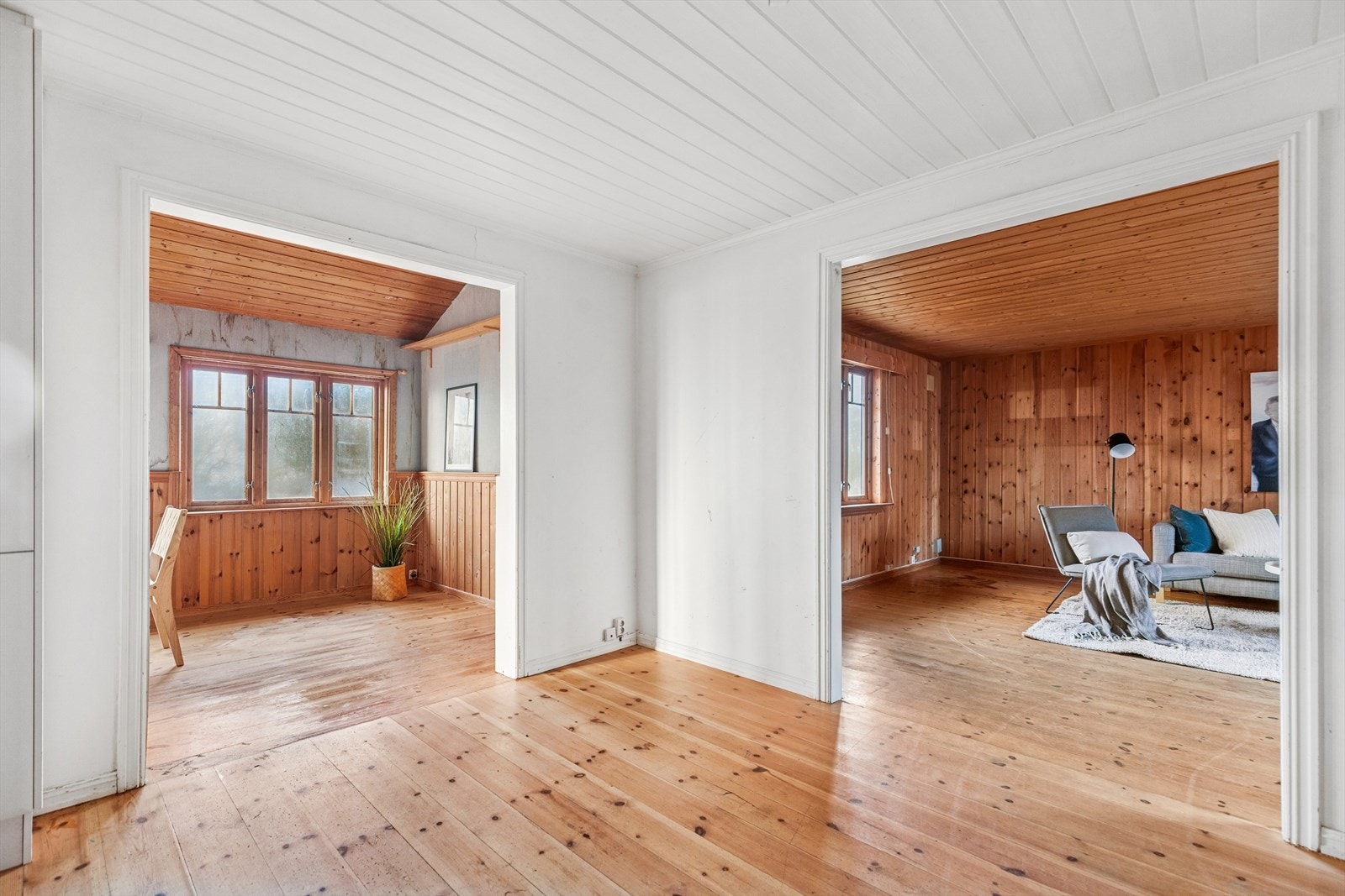 Stuen kan deles inn i flere soner. Galleribilde