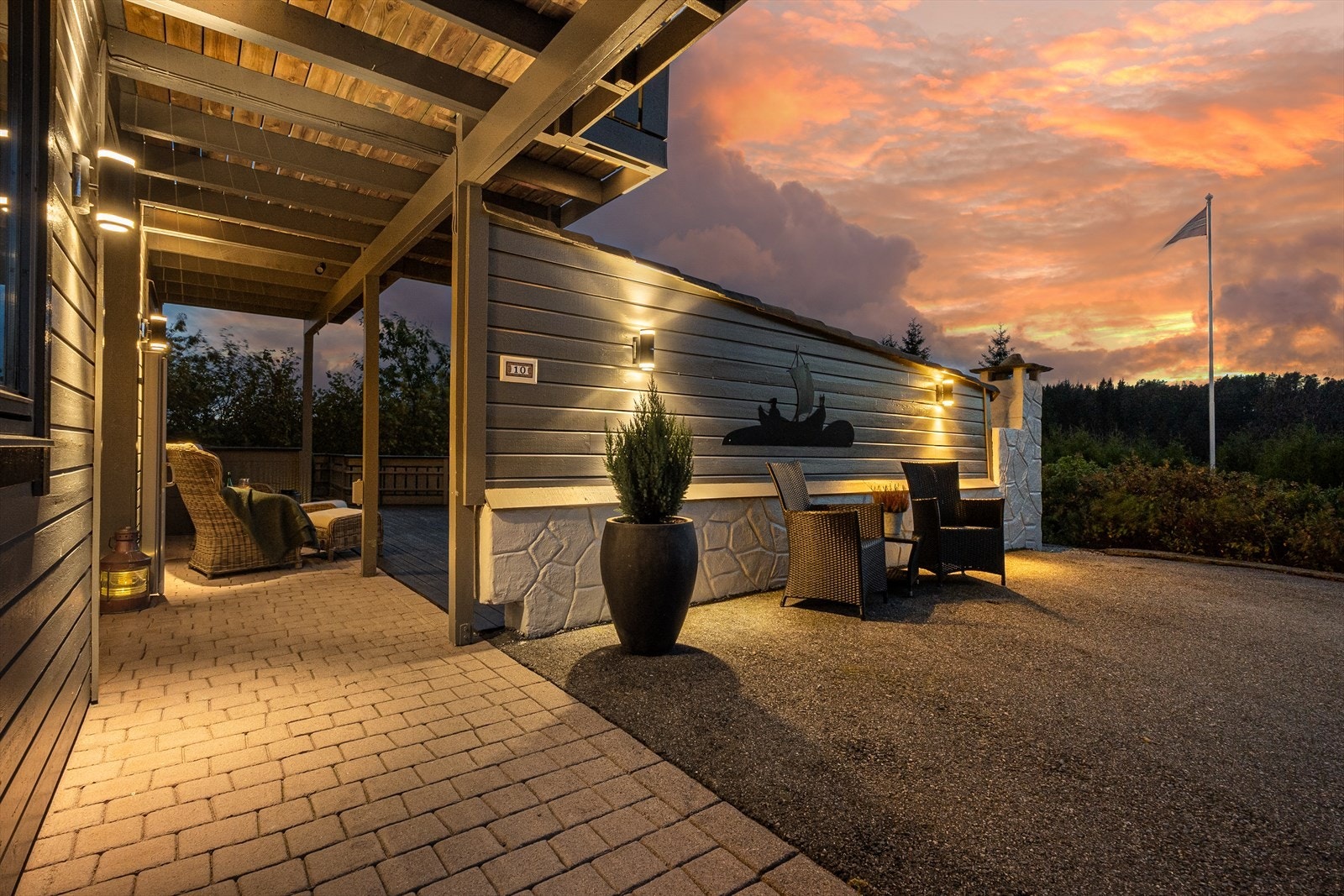 Overbygget inngangsparti. Galleribilde